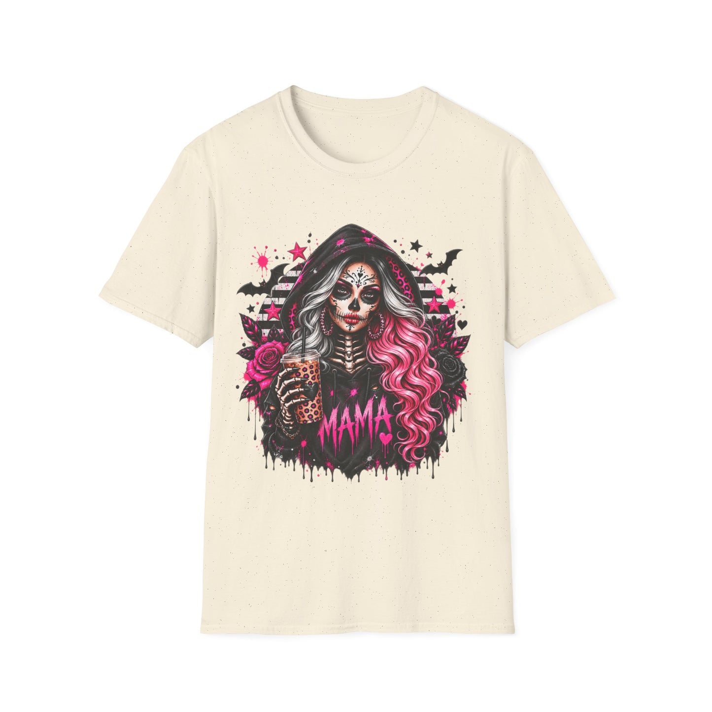 Dia de los Muertos Skull Girl T-Shirt — 'MAMA' Gothic Sugar Skull Tee