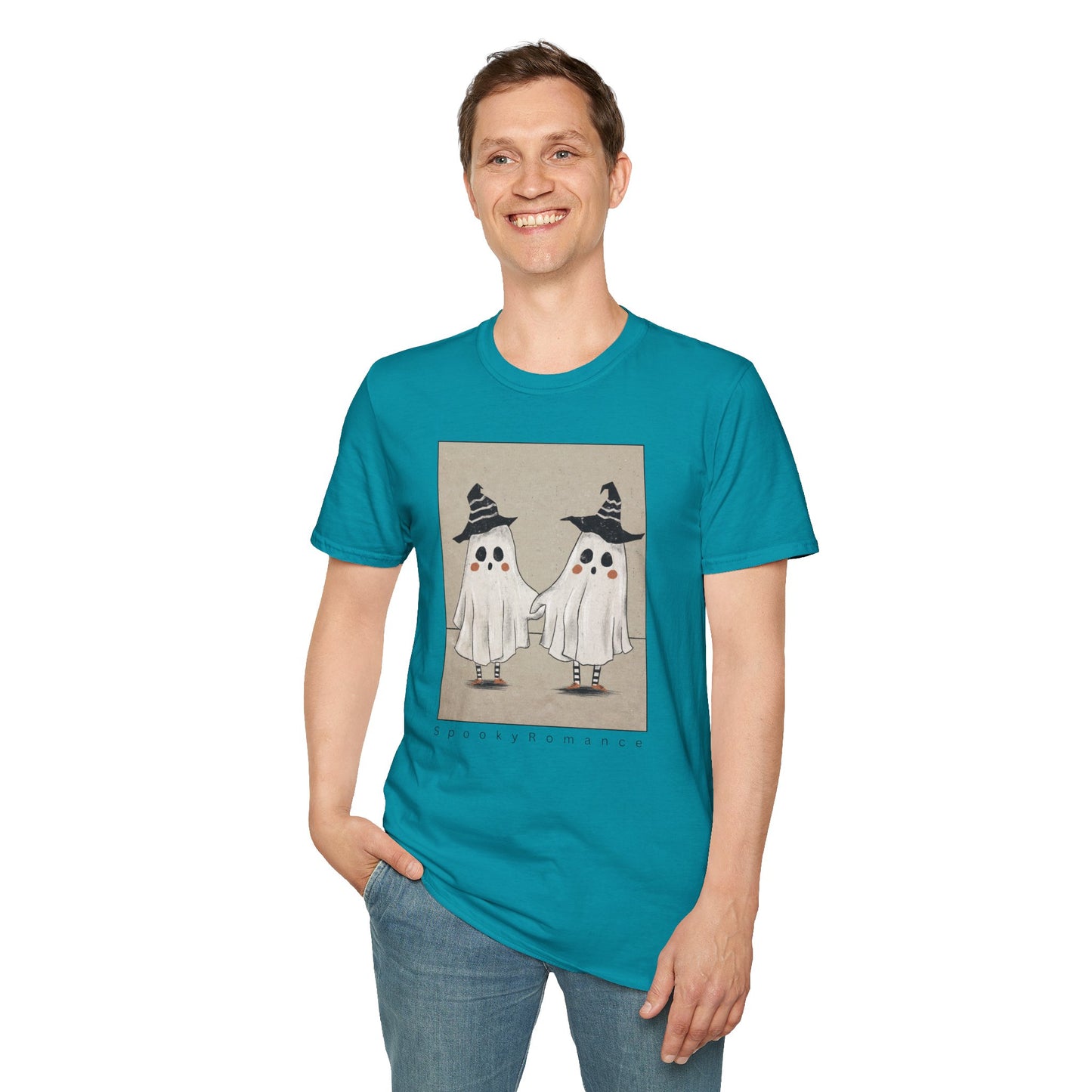 Spooky Romance Ghosts Together Unisex T-Shirt,