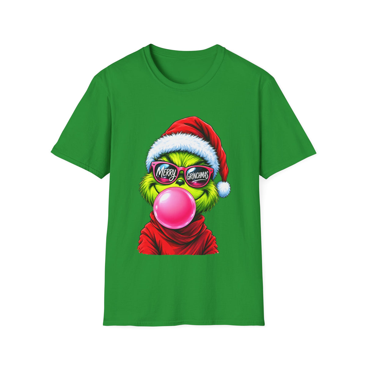 Merry Christmas Grinch Bubblegum Santa T-Shirt