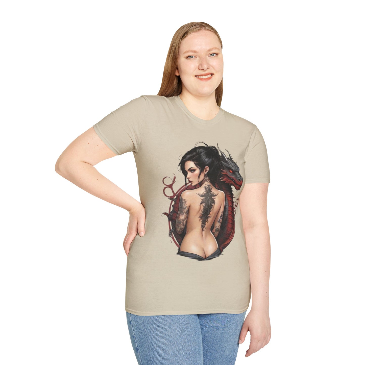 Mythical Bonds Dragon & Woman Unisex Tee