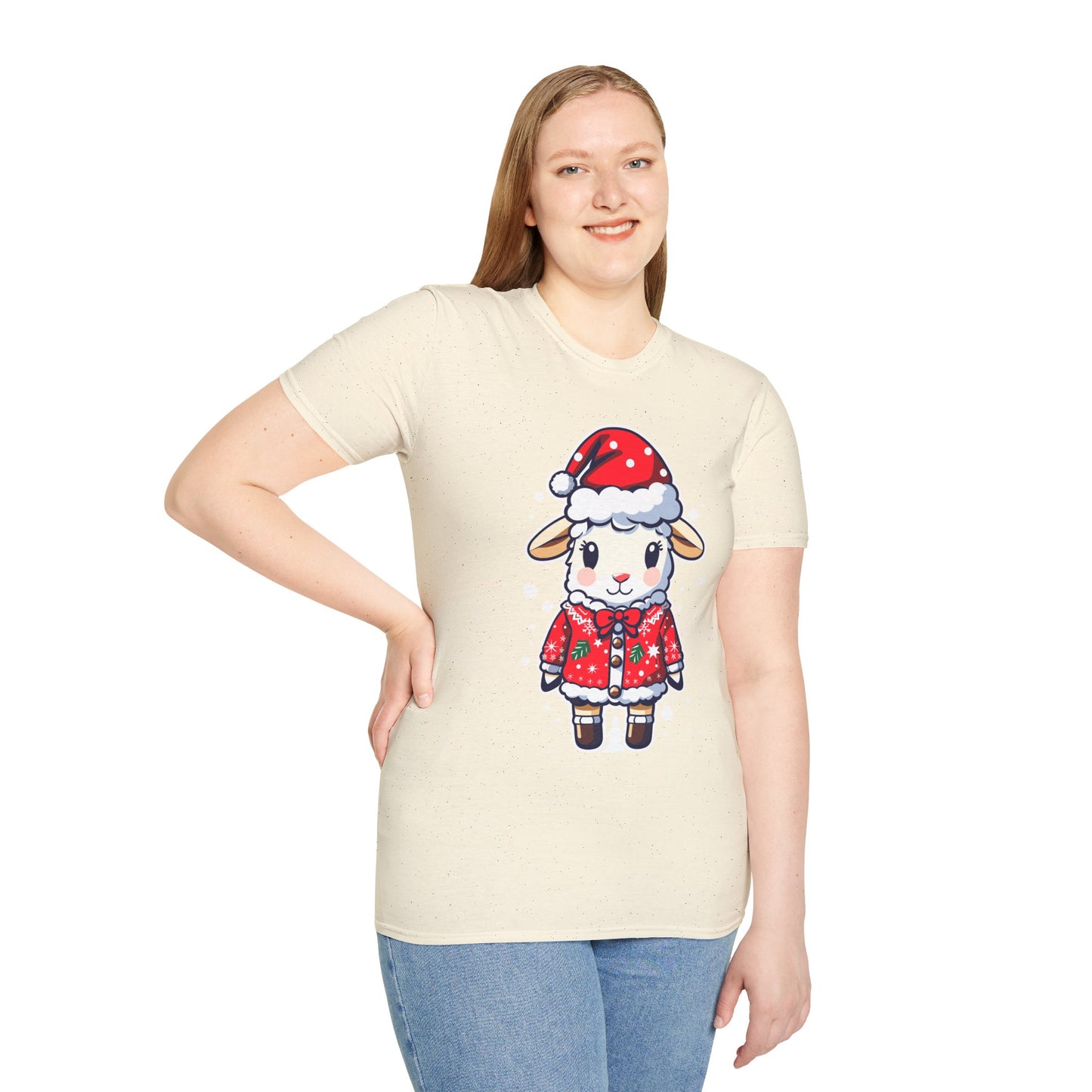 Merry & Bright: Cute Lamb in Holiday Style Tee