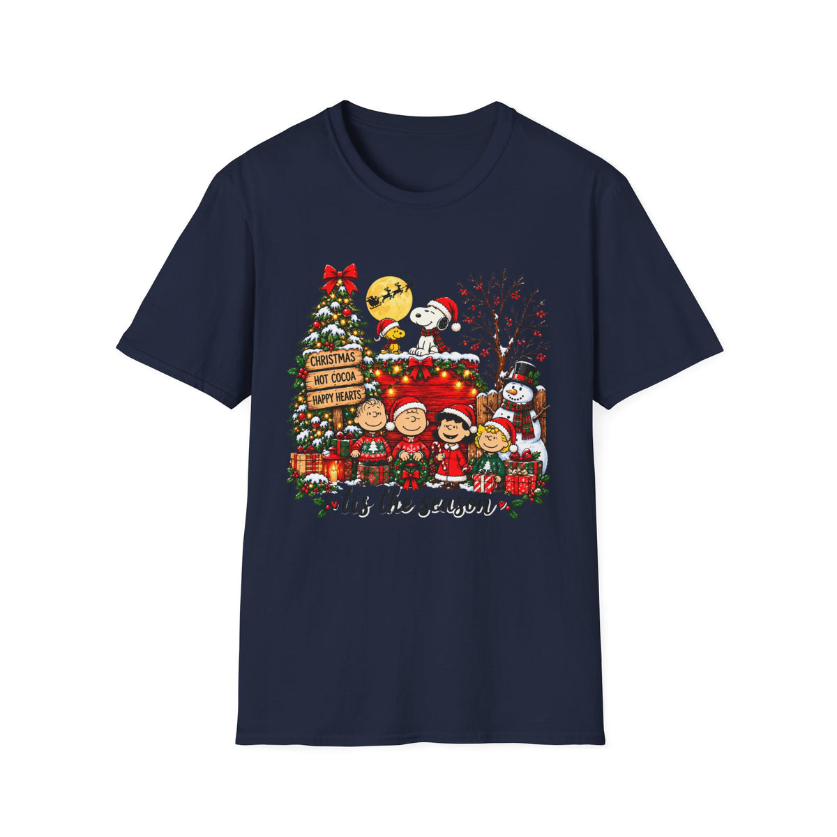 ’Tis the Season Christmas T-Shirt with Festive Holiday Characters