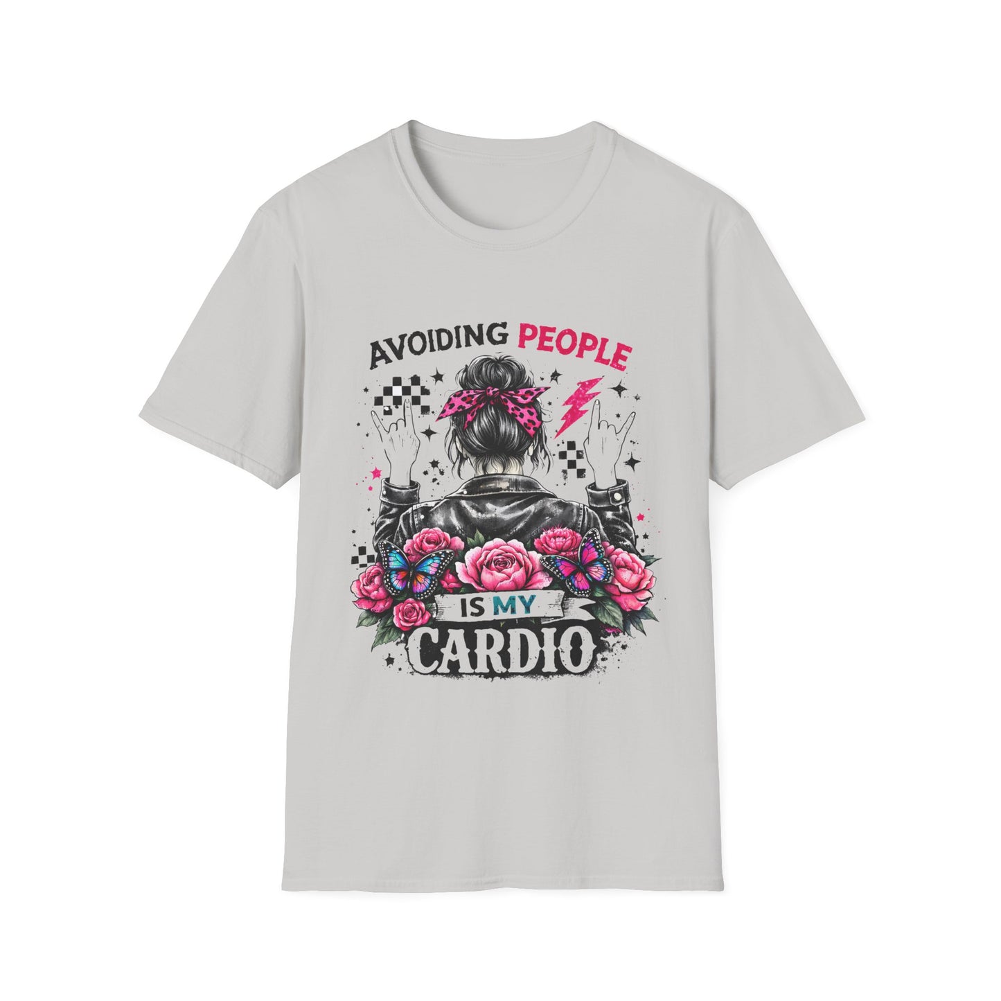 Avoiding People Is My Cardio T-Shirt – Funny Introvert Graphic Tee