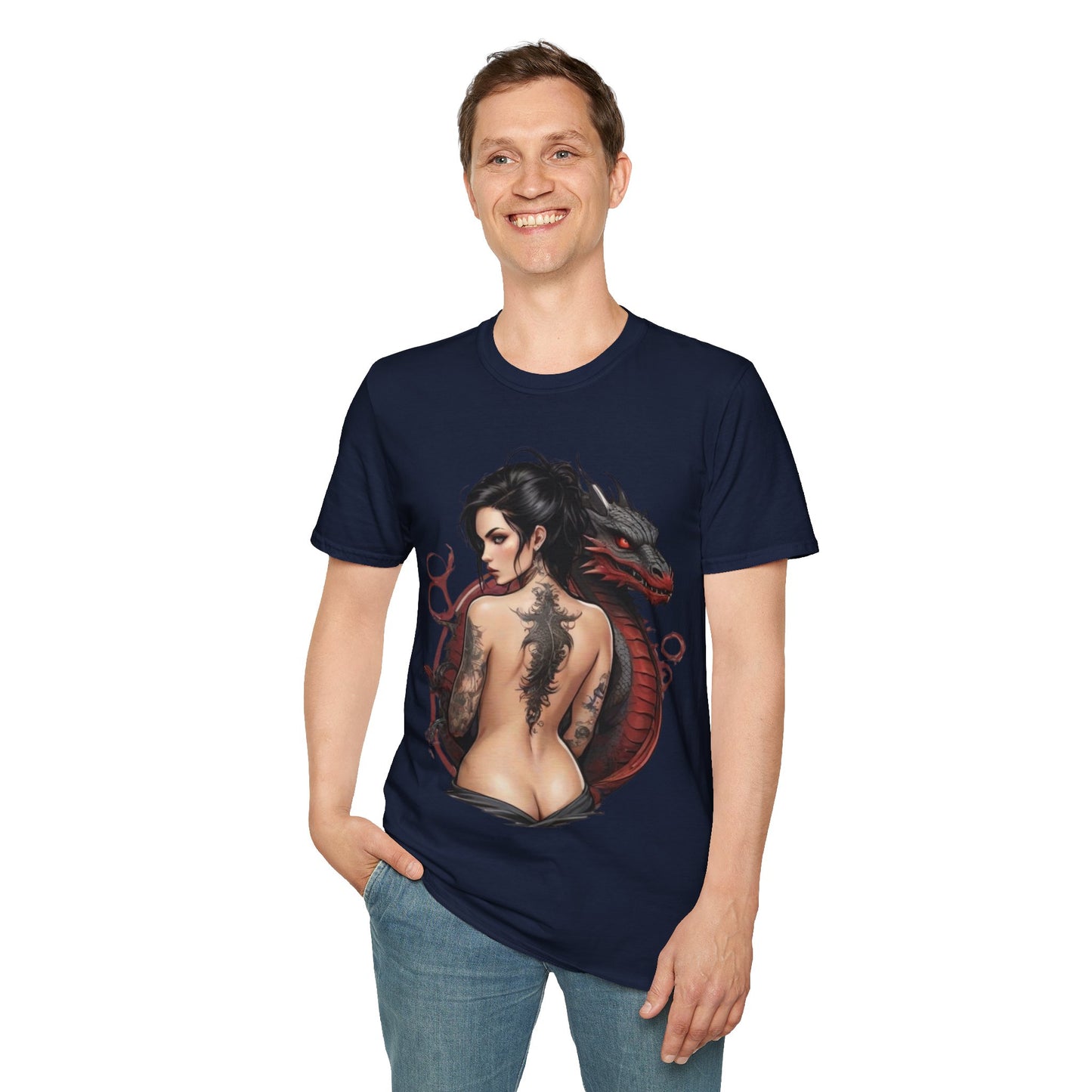 Mythical Bonds Dragon & Woman Unisex Tee