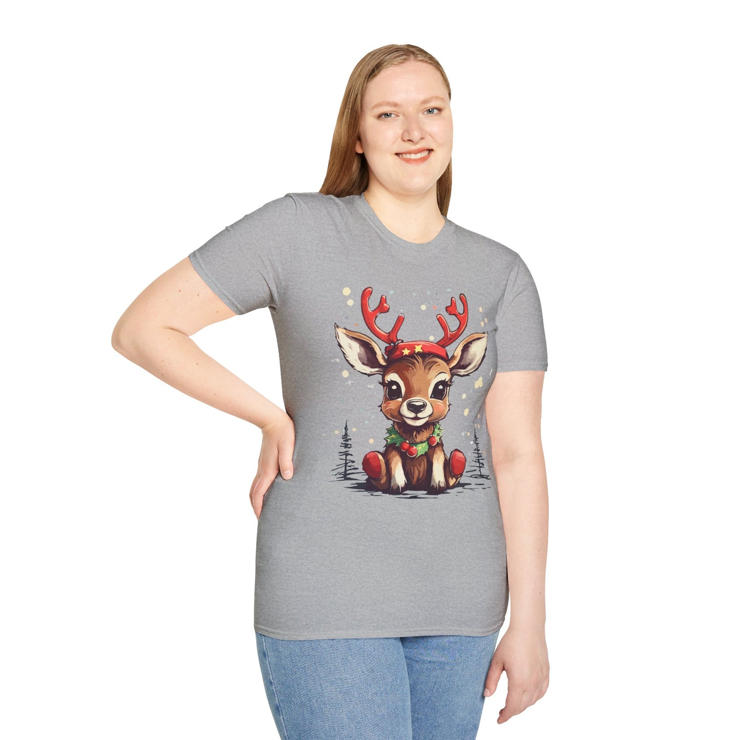 Cute Christmas Deer Holiday Cheer Tee