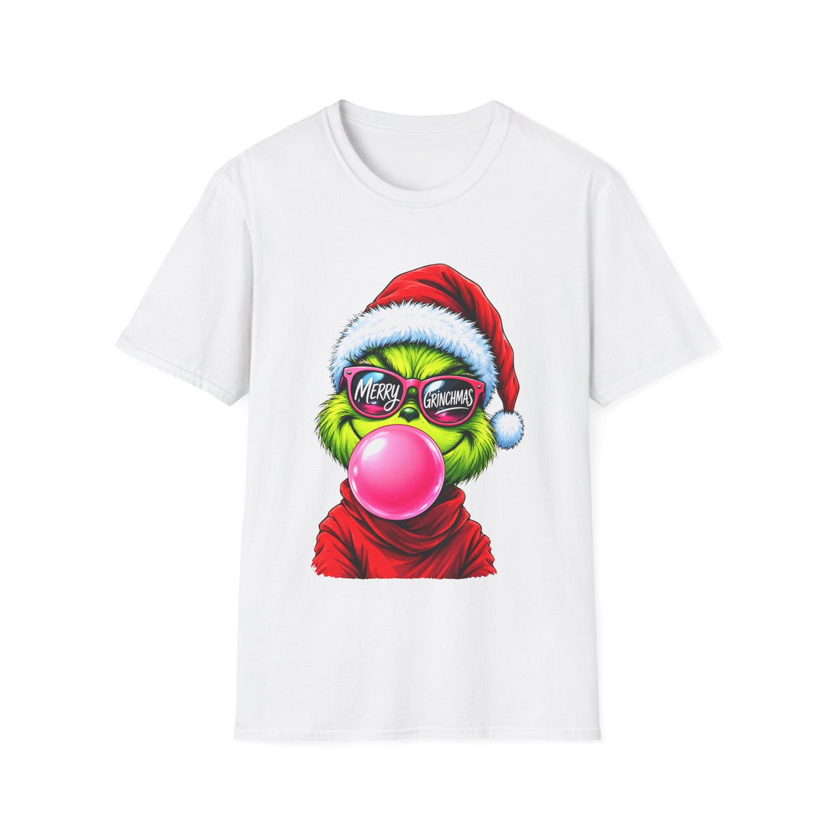 Merry Christmas Grinch Bubblegum Santa T-Shirt