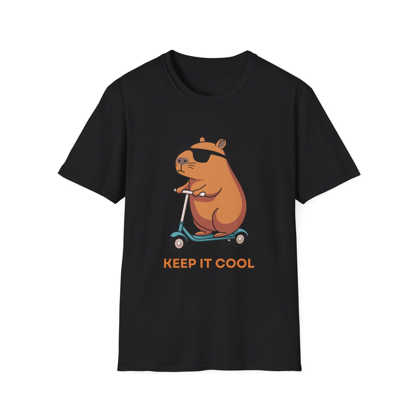 Capybara Keep It Cool Unisex Softstyle T-Shirt - Fun Graphic Tee for Animal Lovers