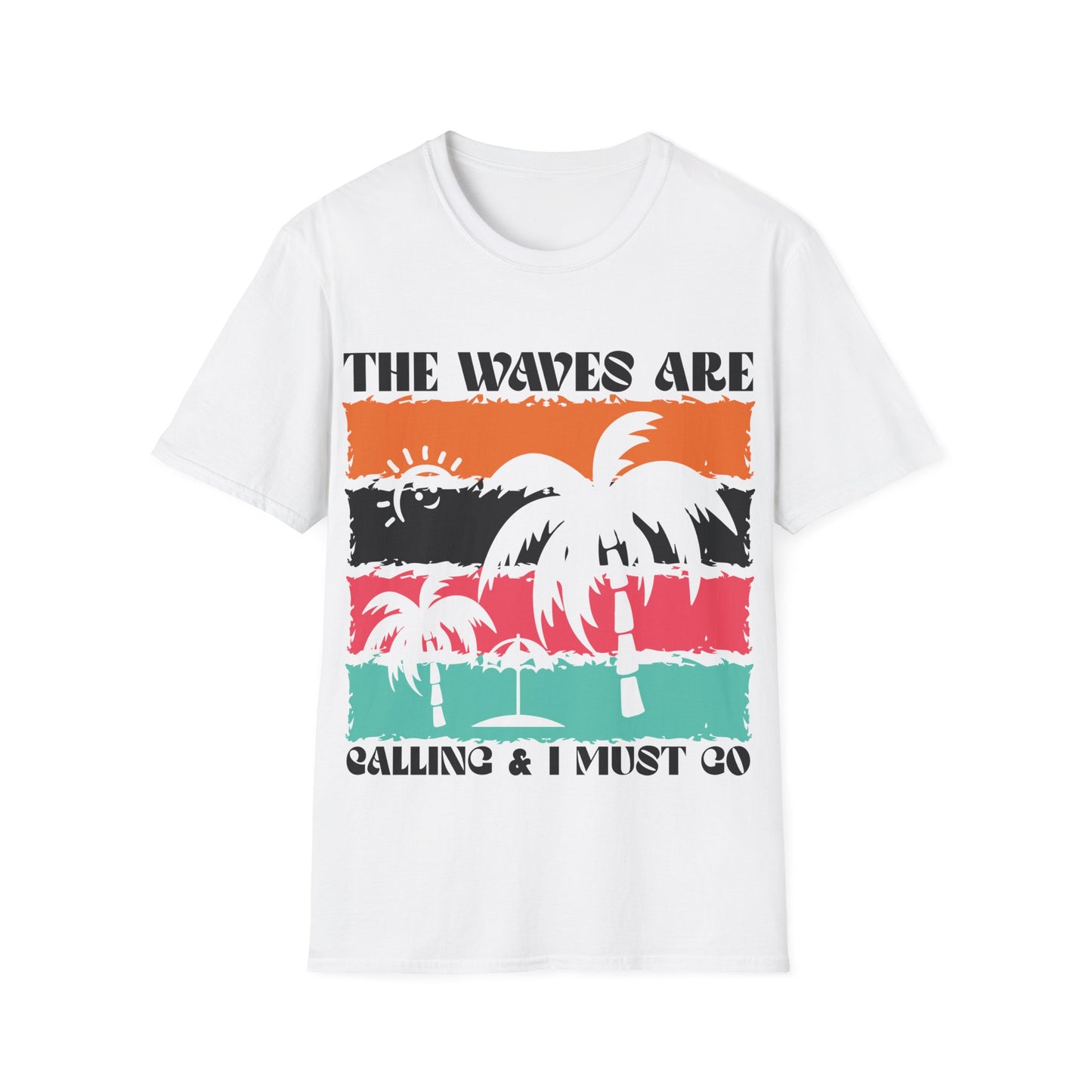 The Waves Are Calling T-Shirt – Retro Palm Beach Surf Tee