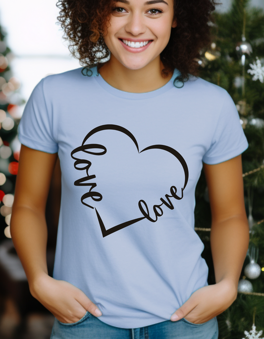 Love in Every Beat Heart Graphic Shirt