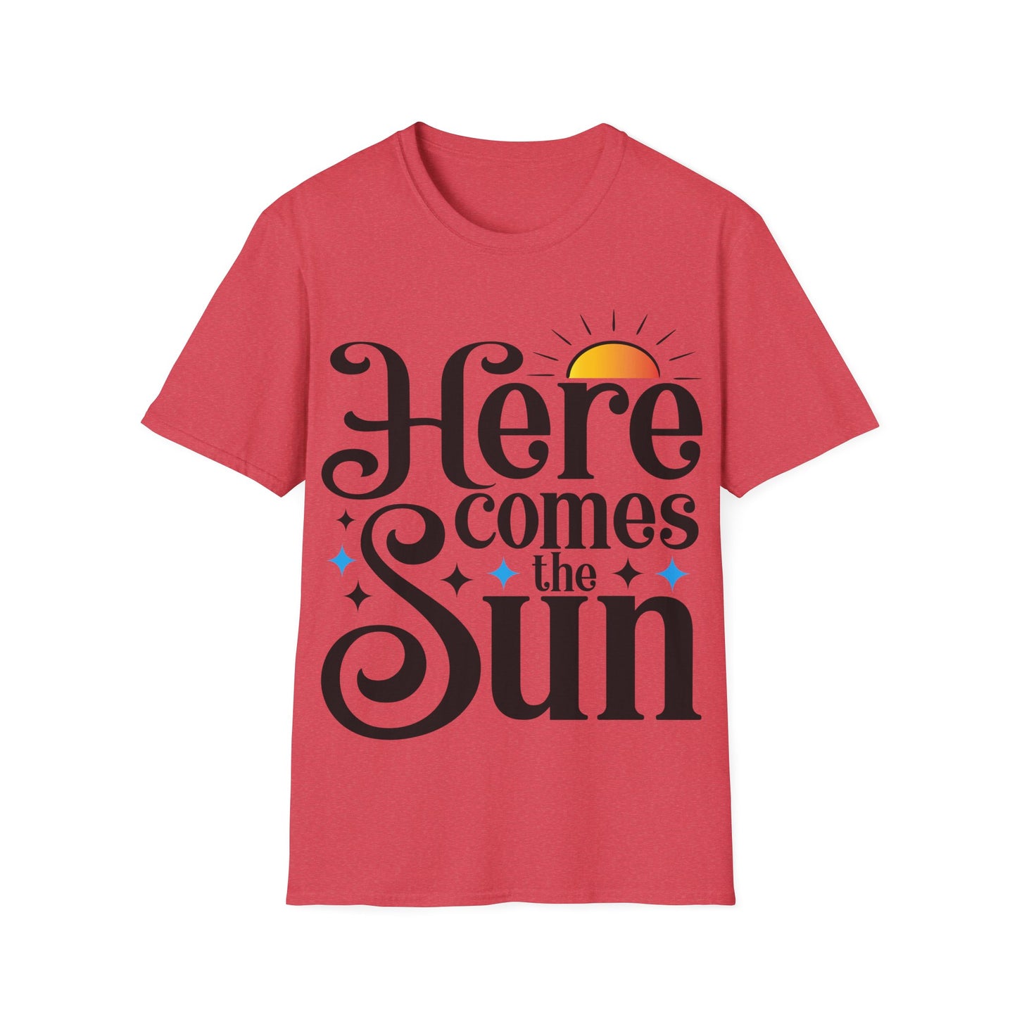 Here Comes the Sun T-Shirt — Retro Sunrise Graphic Tee