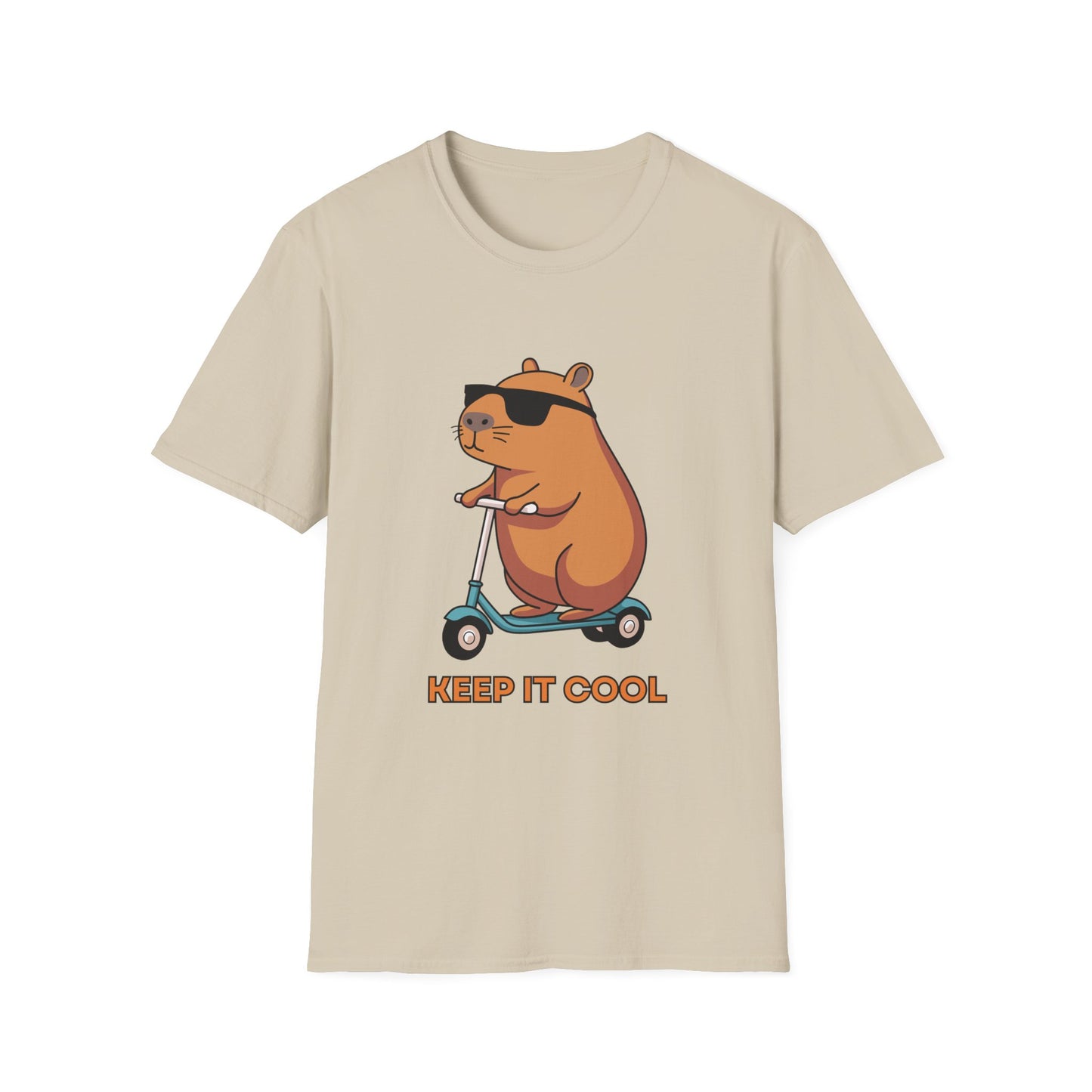 Capybara Keep It Cool Unisex Softstyle T-Shirt - Fun Graphic Tee for Animal Lovers