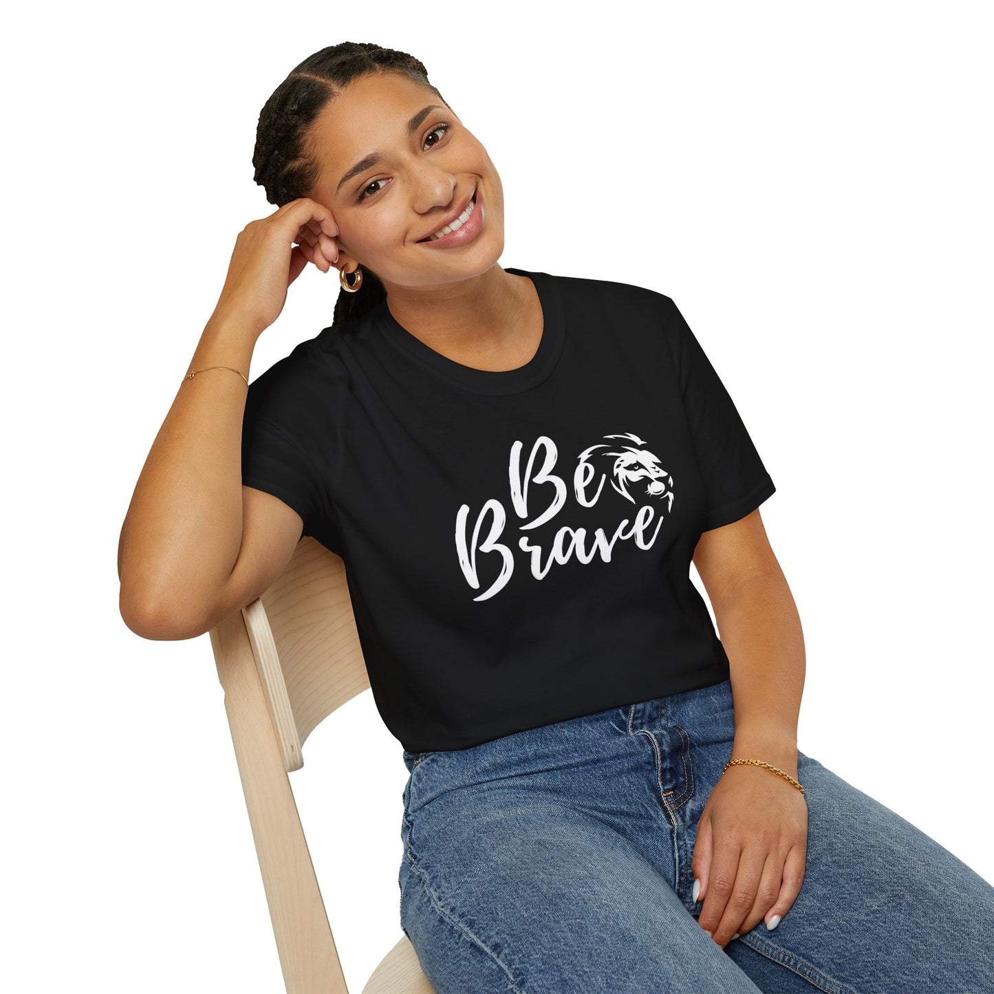 Be Brave Lion Graphic Unisex T-Shirt