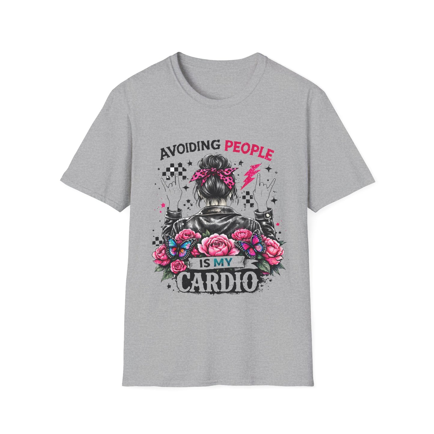 Avoiding People Is My Cardio T-Shirt – Funny Introvert Graphic Tee
