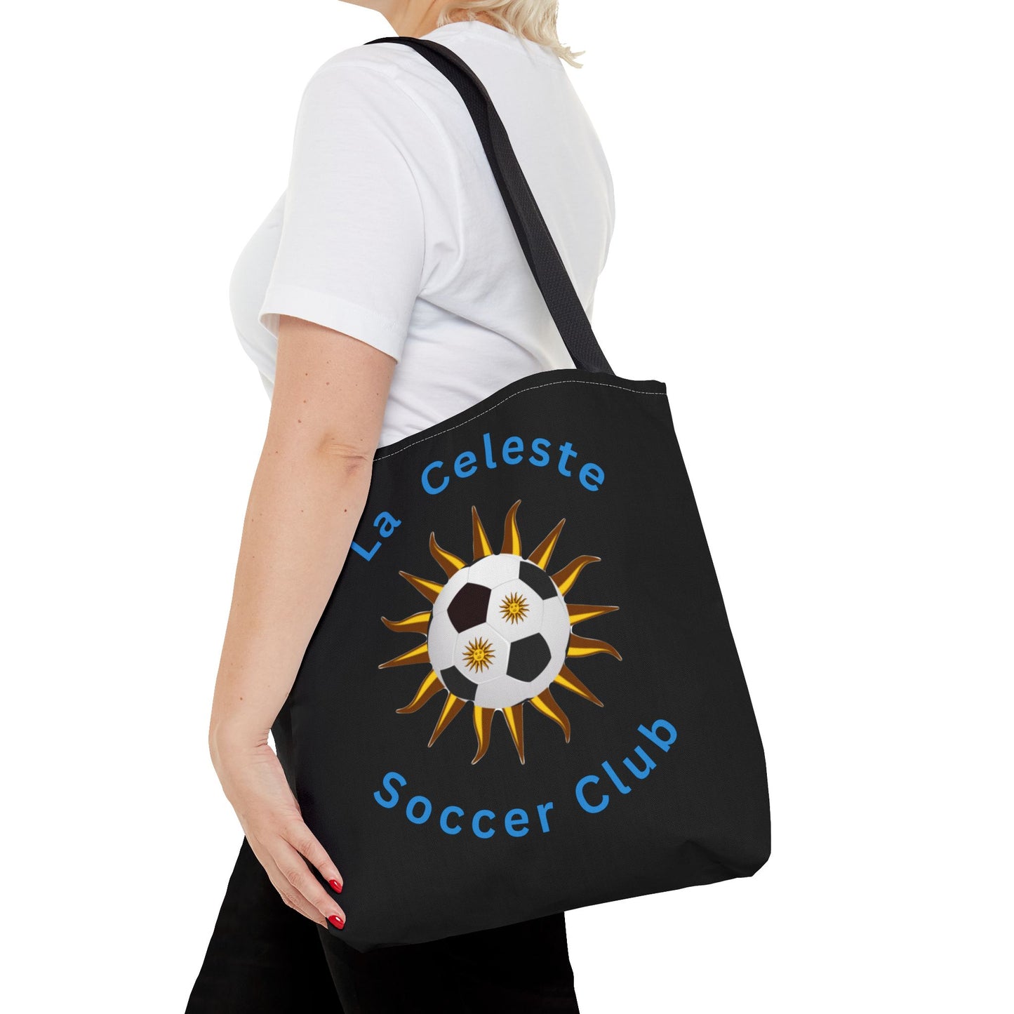 La Celeste S.C. Black Tote Bag | Más que un club una Familia!