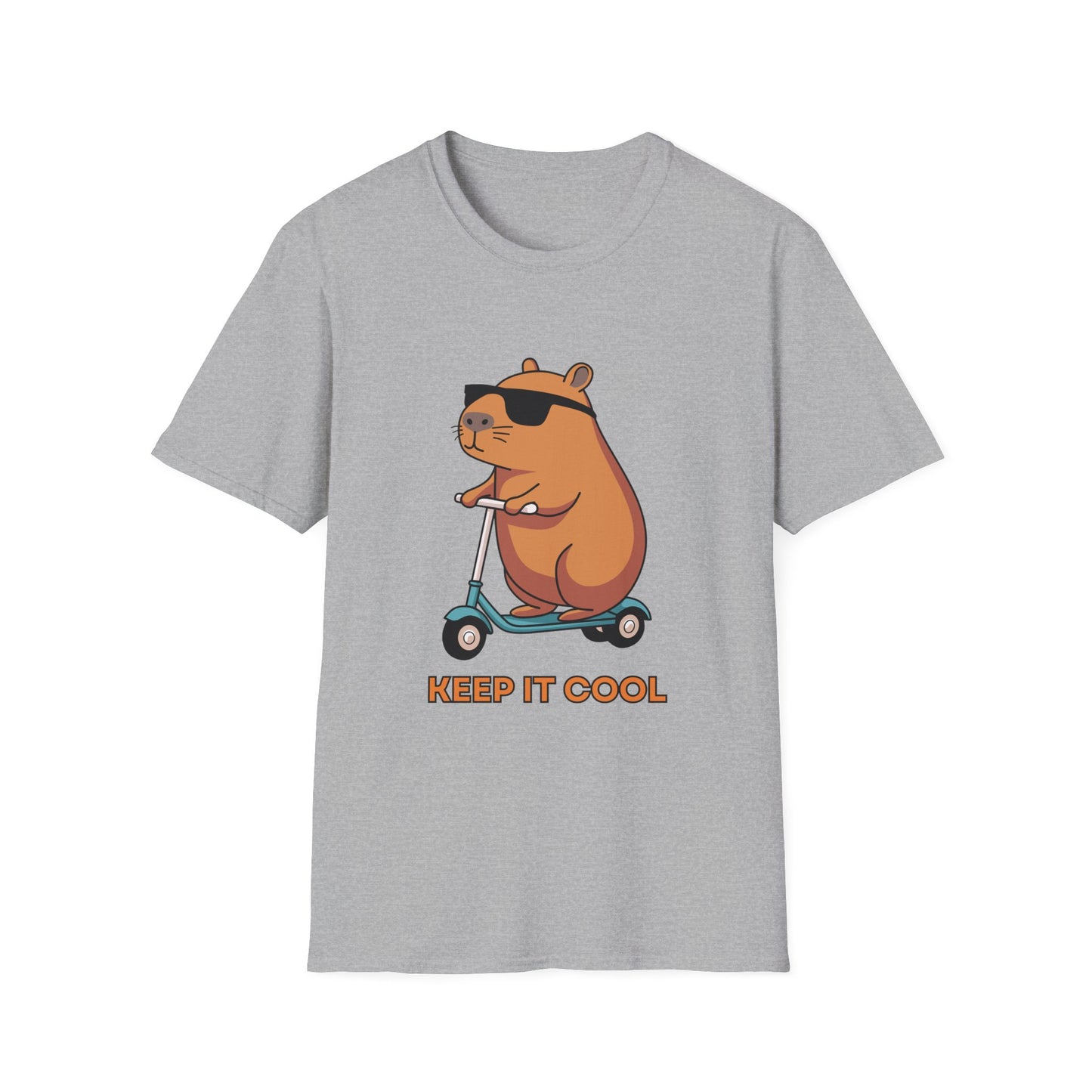 Capybara Keep It Cool Unisex Softstyle T-Shirt - Fun Graphic Tee for Animal Lovers
