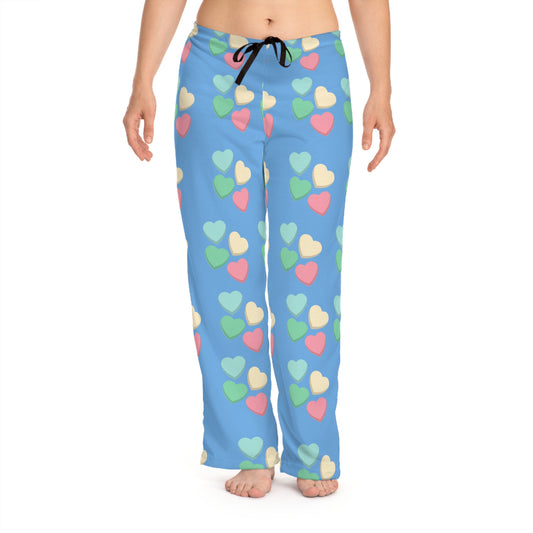 Candy Hearts Print Pajama Pants