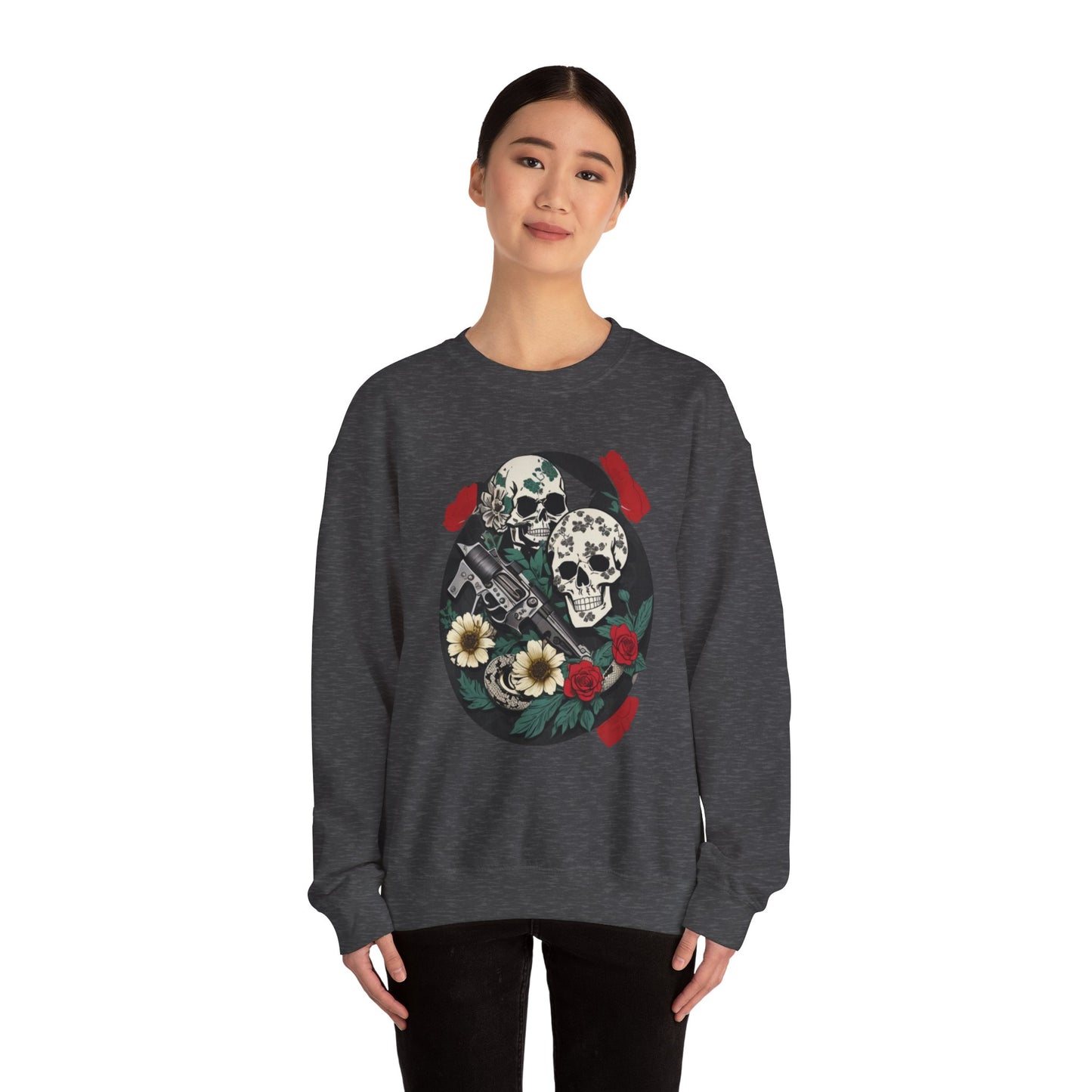 Skull Gun Roses Unisex Sweatshirt