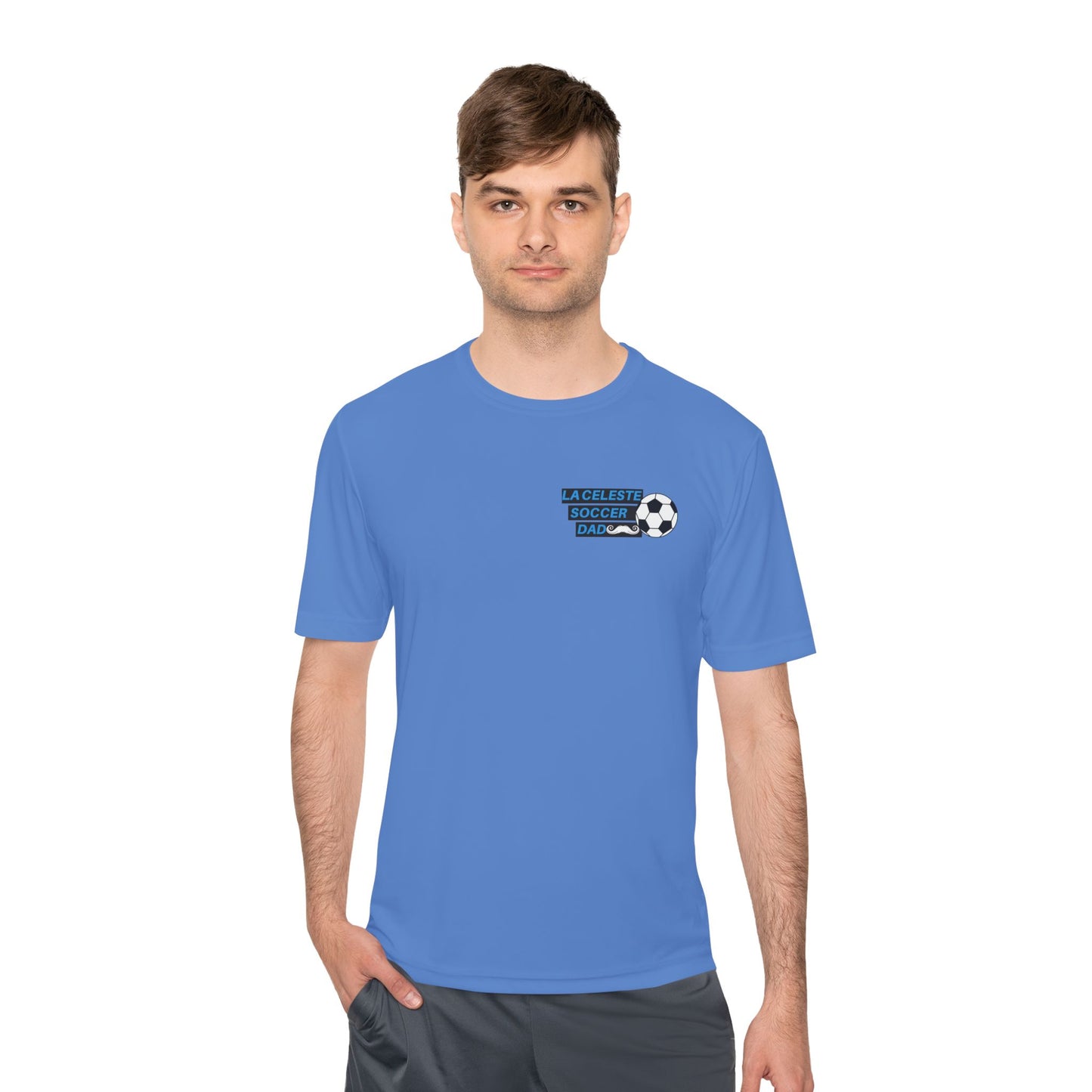 La Celeste S.C. Dad Tee — Moisture‑Wicking Soccer Shirt