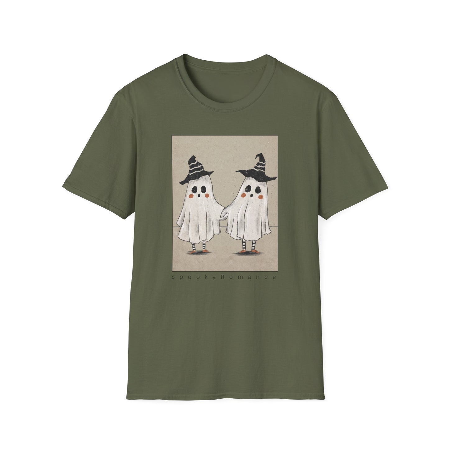 Spooky Romance Ghosts Together Unisex T-Shirt,