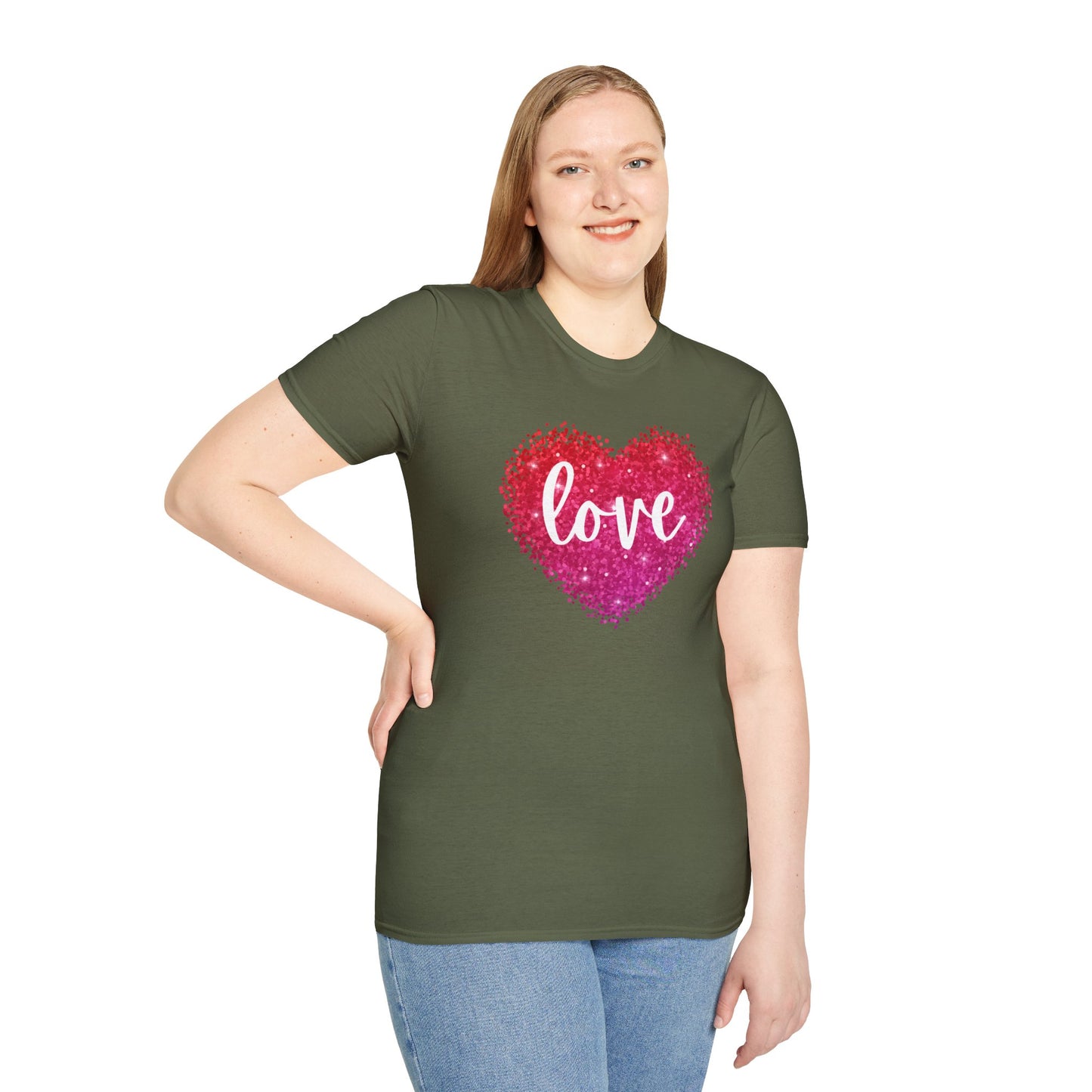 Sparkling Love Heart Graphic Tee