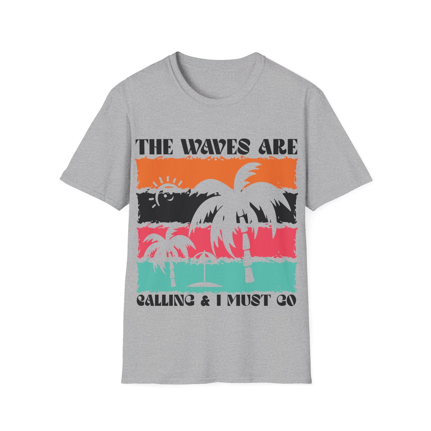 The Waves Are Calling T-Shirt – Retro Palm Beach Surf Tee