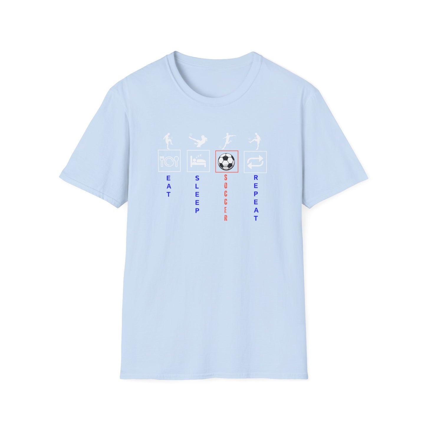 Eat Sleep Soccer Repeat Unisex Softstyle T-Shirt