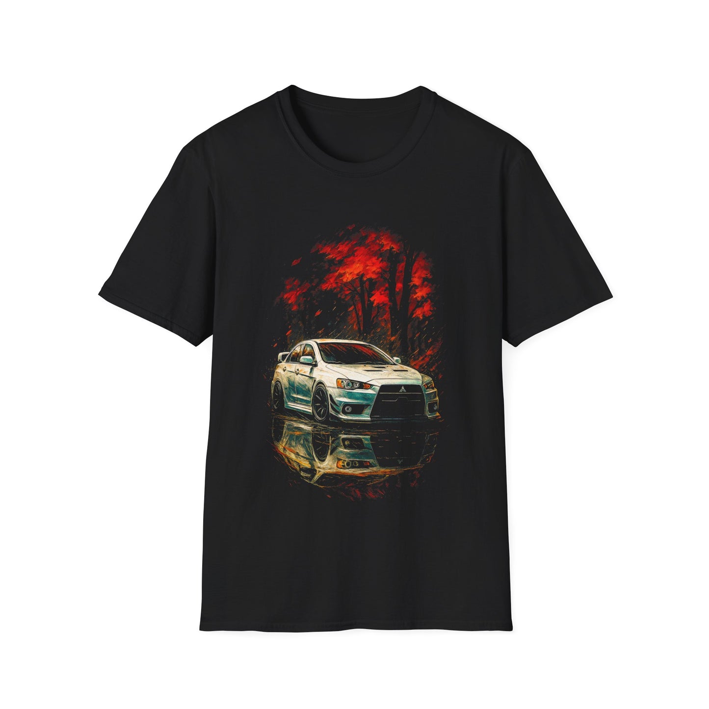 Automotive Tee Reflection Car T-Shirt — Rally Forest