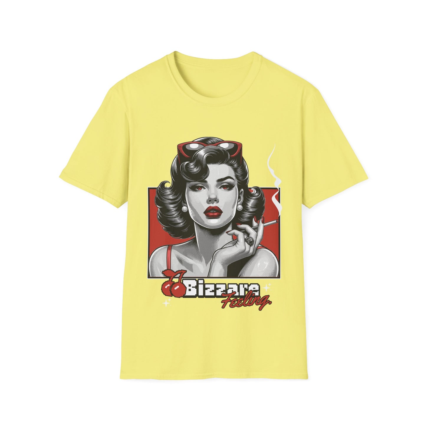 Retro Pin-Up Tee — "Bizarre Feeling" Graphic T-Shirt