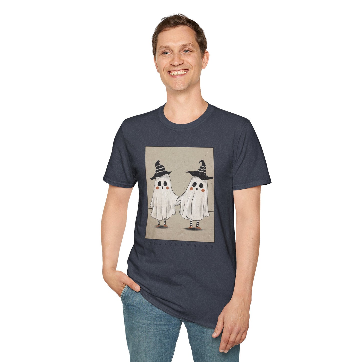 Spooky Romance Ghosts Together Unisex T-Shirt,