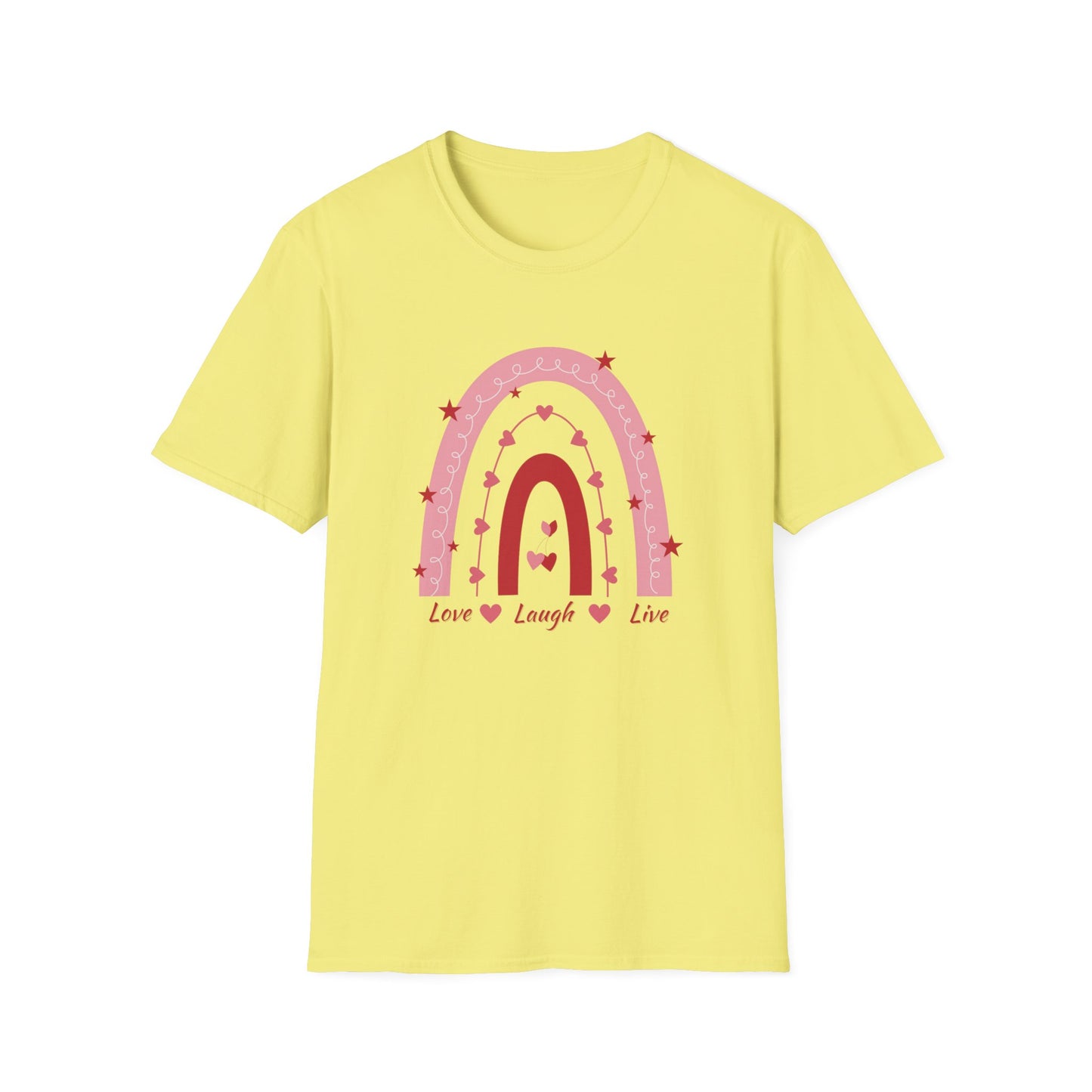 Love Laugh Live Rainbow Graphic Tee