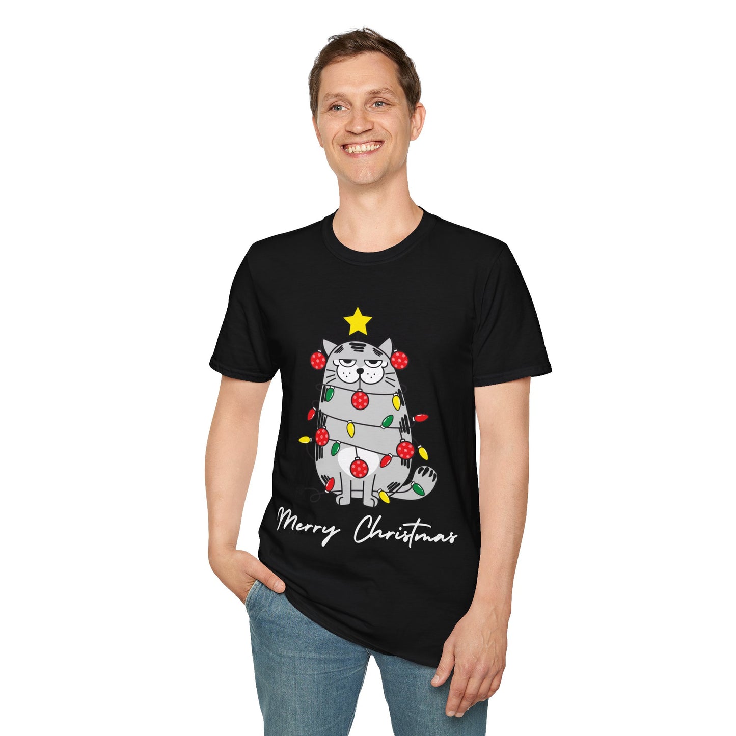 Merry Christmas Cat Unisex T-Shirt