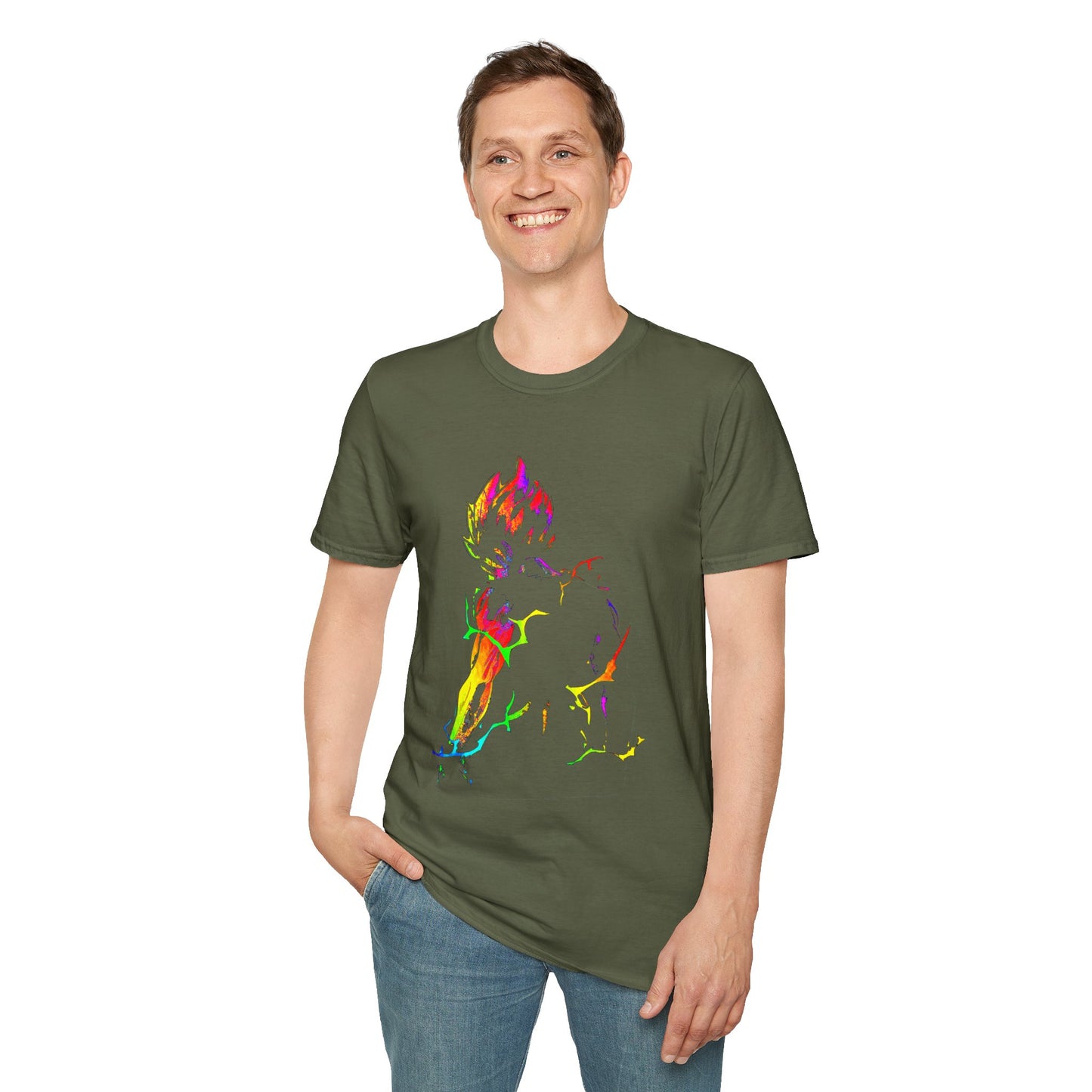 Colorful Anime Spirit Mode Unisex Softstyle T-Shirt - Perfect for Casual Wear & Gifts