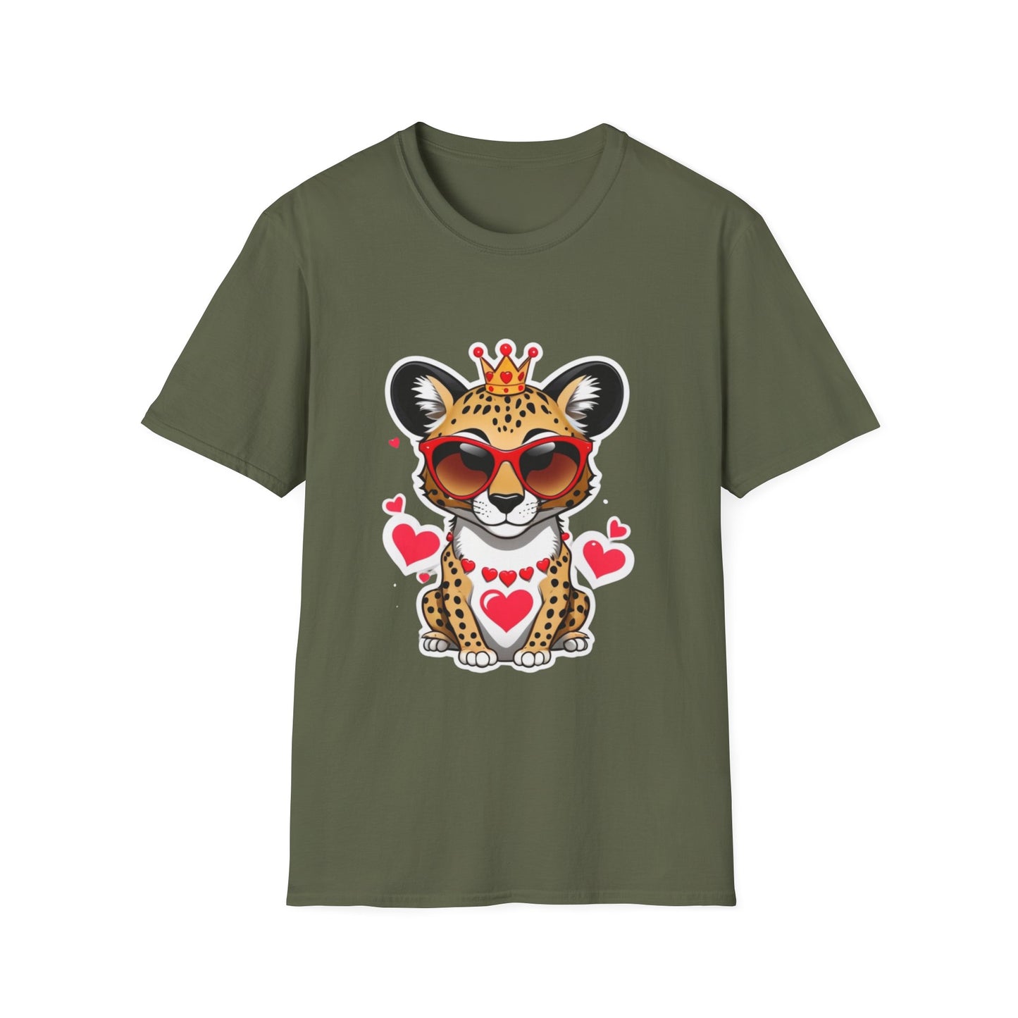 Stylin' Cheetah Sunglasses & Heart Vibes Tee