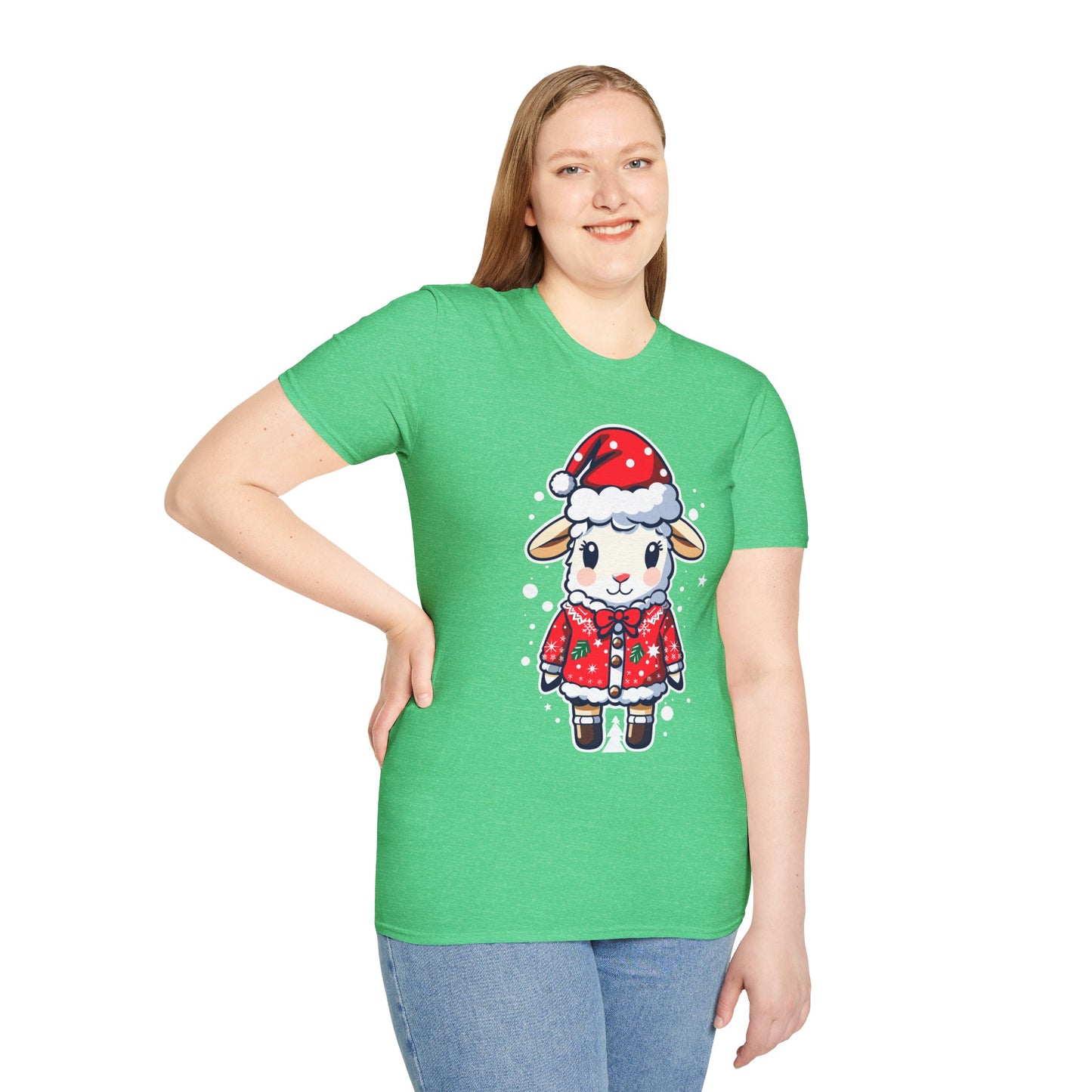 Merry & Bright: Cute Lamb in Holiday Style Tee