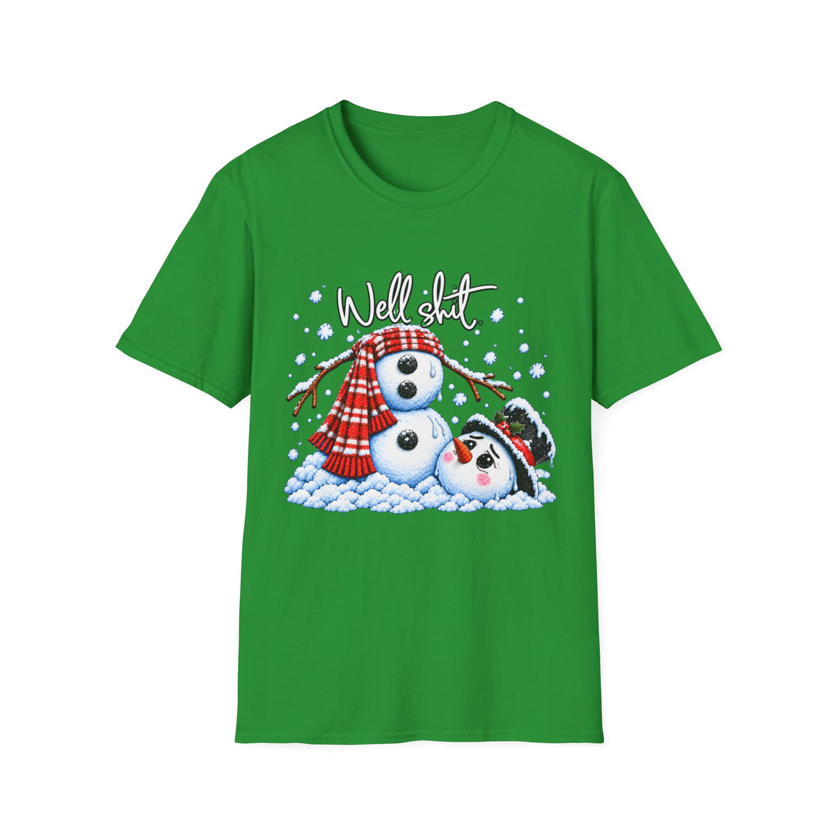 Well Sh*t Snowman T-Shirt — Funny Adult Holiday Winter Tee