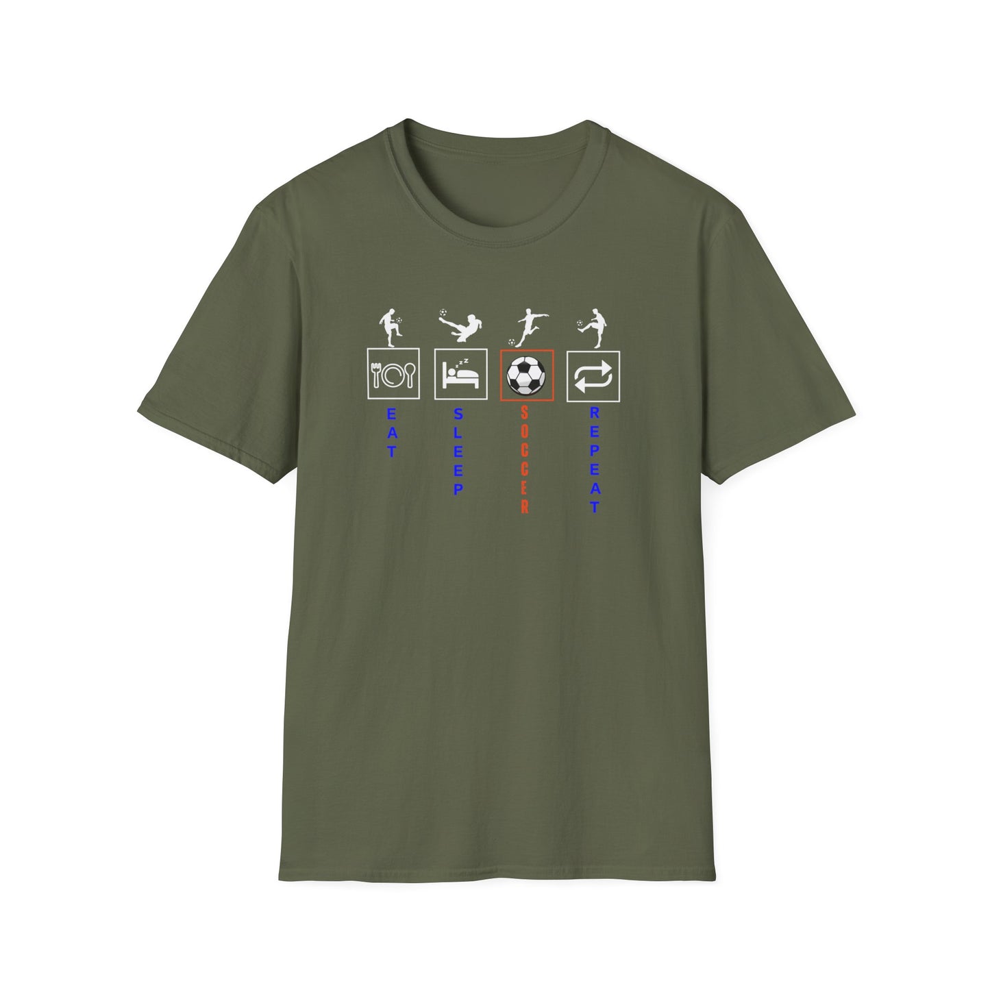 Eat Sleep Soccer Repeat Unisex Softstyle T-Shirt