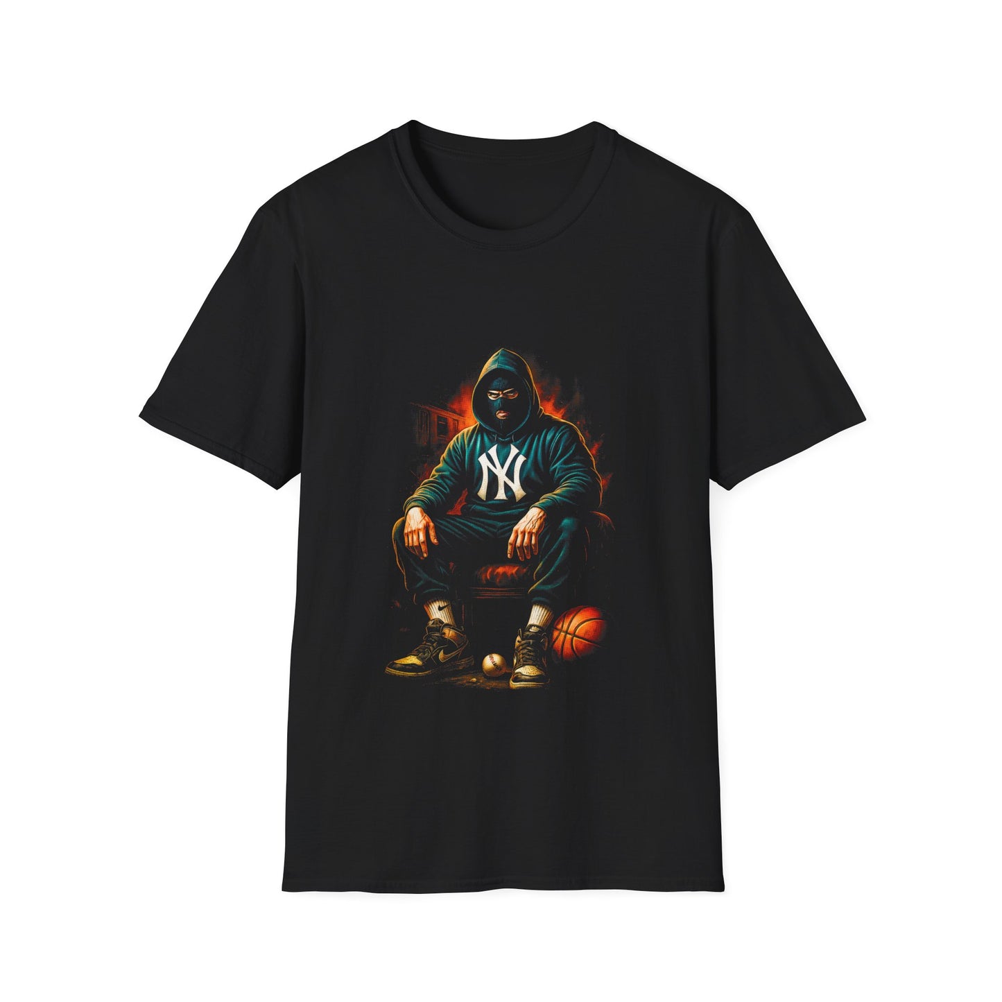 Basketball Hustle T-Shirt — Hooded Player Graphic Tee