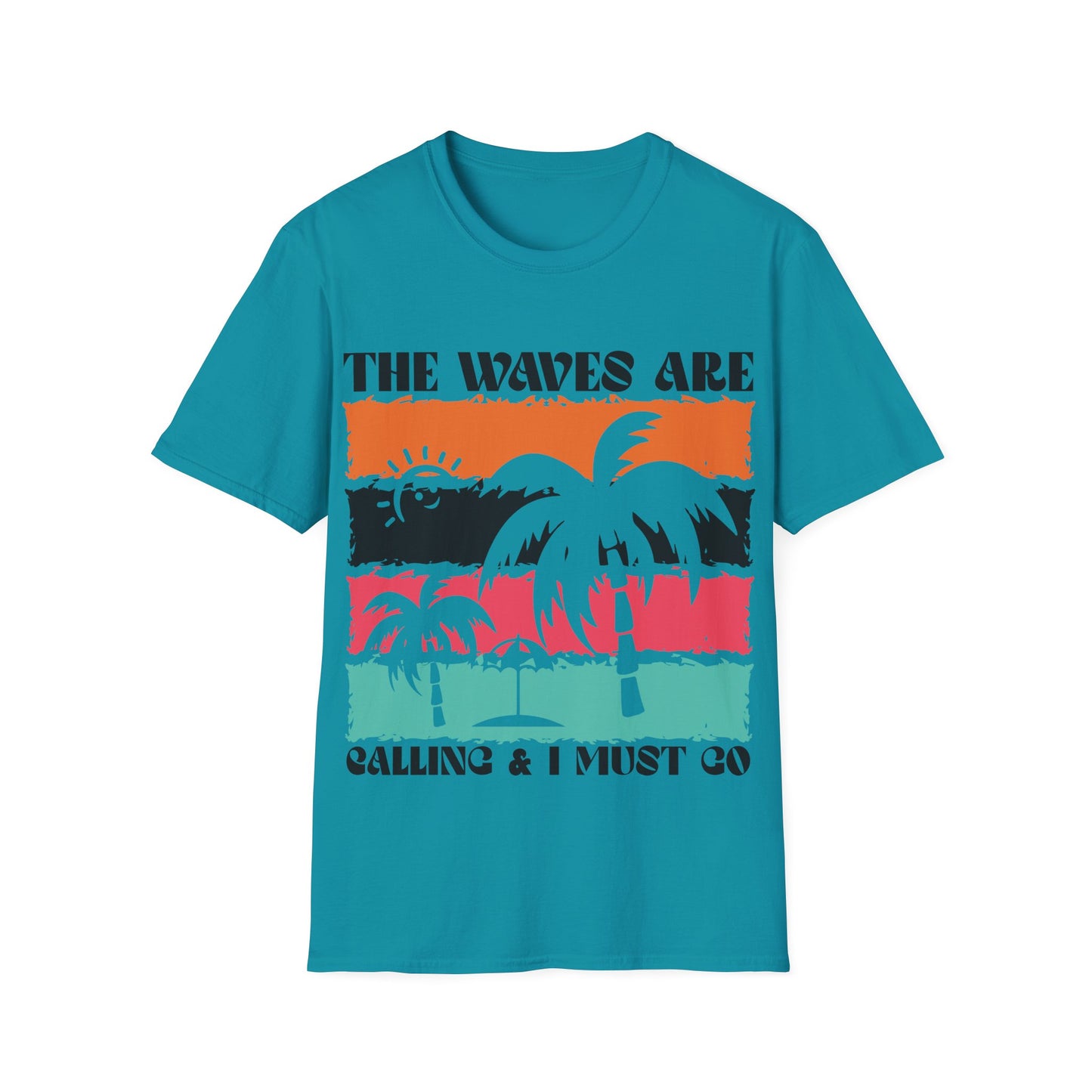 The Waves Are Calling T-Shirt – Retro Palm Beach Surf Tee