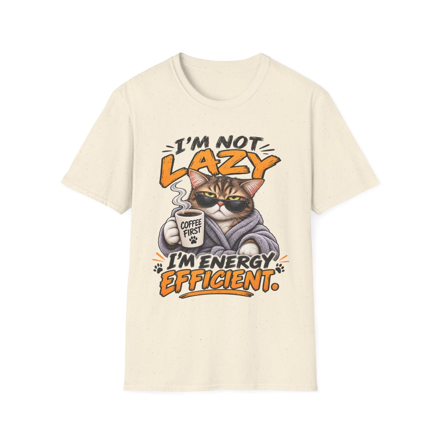 Cat "I'm Not Lazy I'm Energy Efficient" T-Shirt