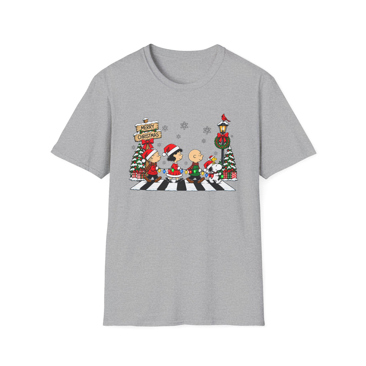 Christmas Beatles Abbey Road Graphic T-Shirt