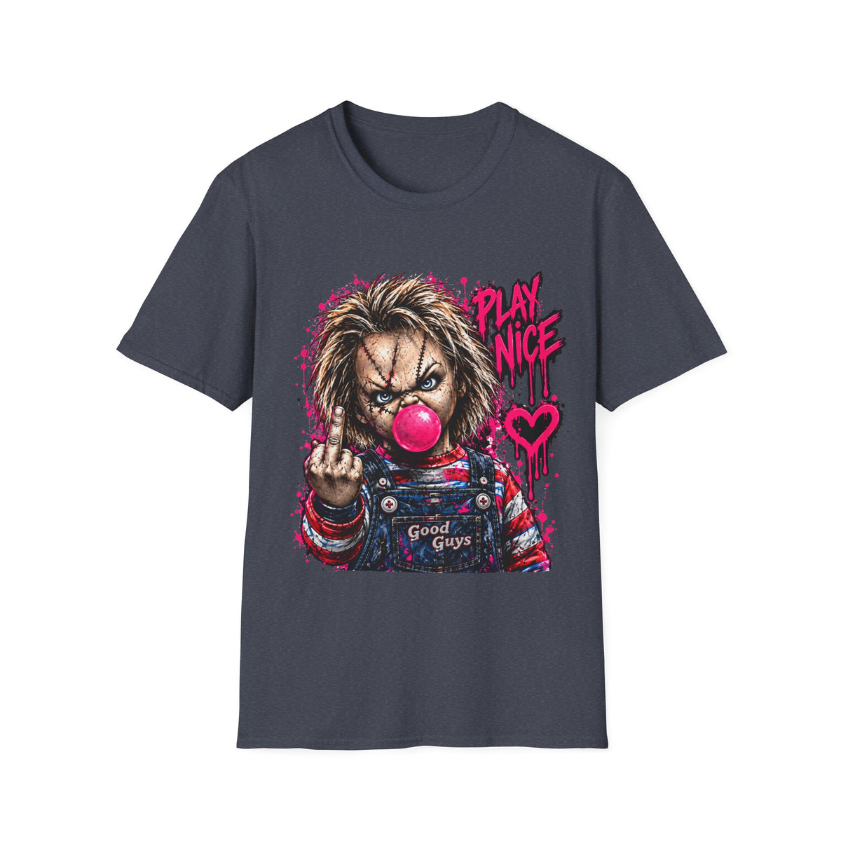 Good Guy  “Play Nice” Horror Graphic T-Shirt