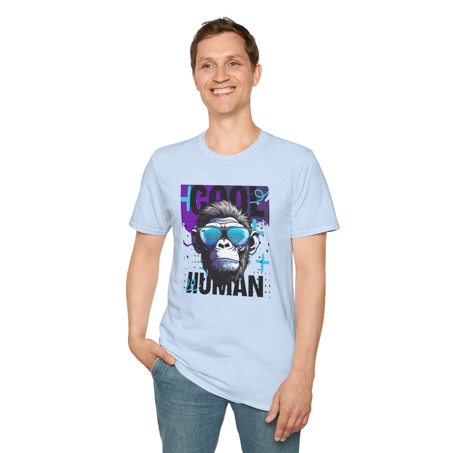 Cool Human Sassy Chimp in Shades Graphic Unisex T-Shirt