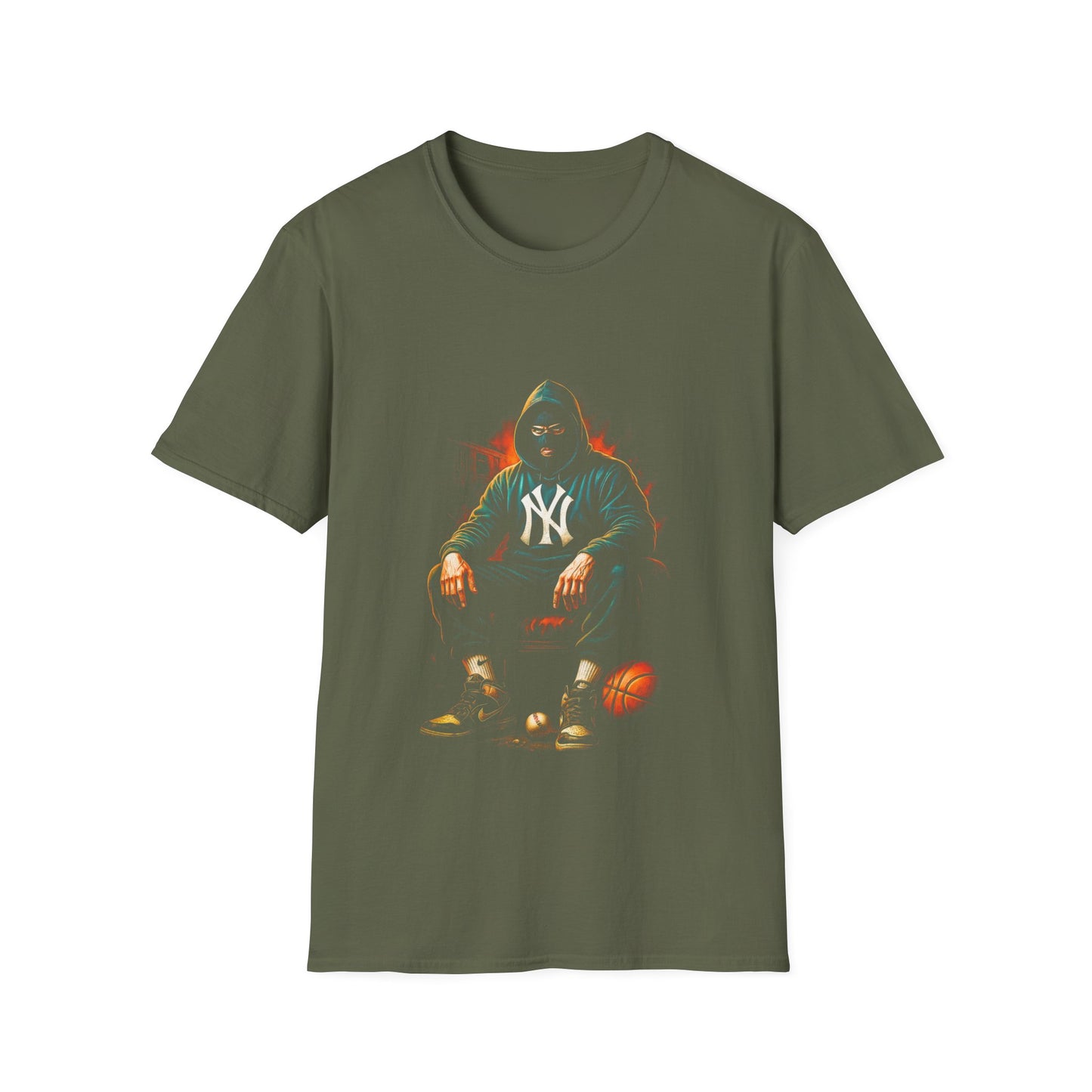 Basketball Hustle T-Shirt — Hooded Player Graphic Tee