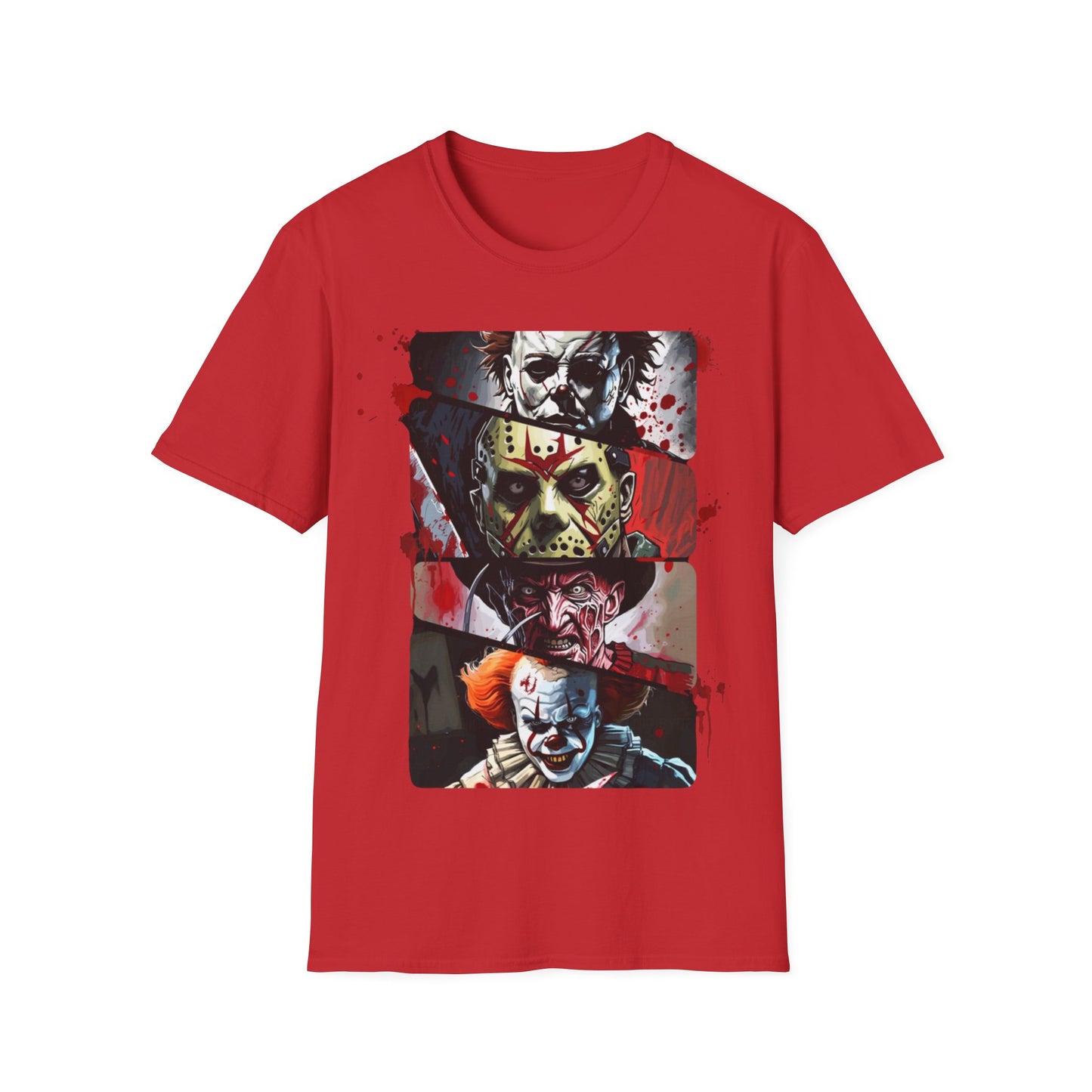 Horror Icons Split-Panel T-Shirt — Graphic Tee