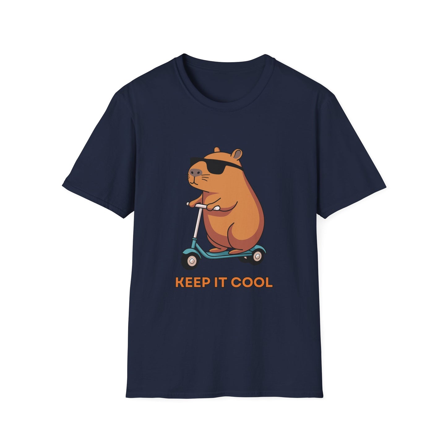 Capybara Keep It Cool Unisex Softstyle T-Shirt - Fun Graphic Tee for Animal Lovers