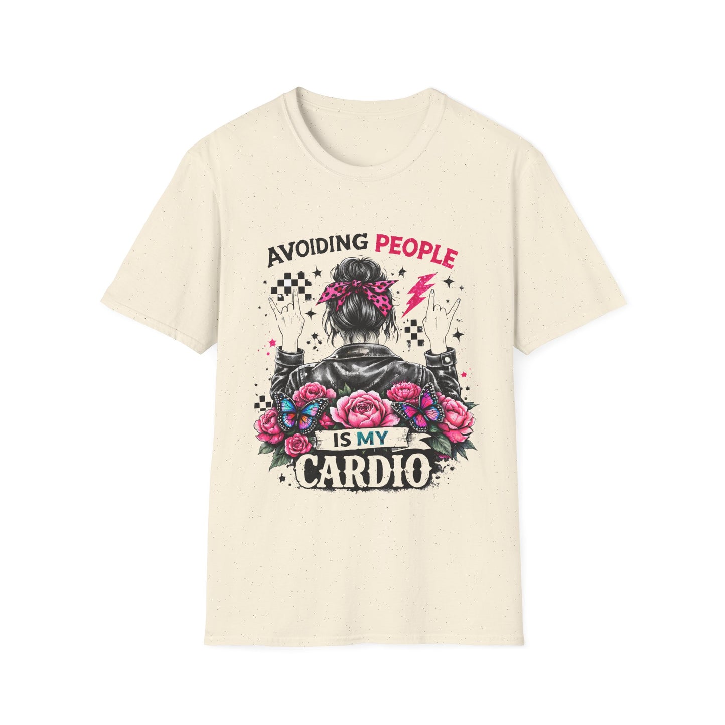 Avoiding People Is My Cardio T-Shirt – Funny Introvert Graphic Tee