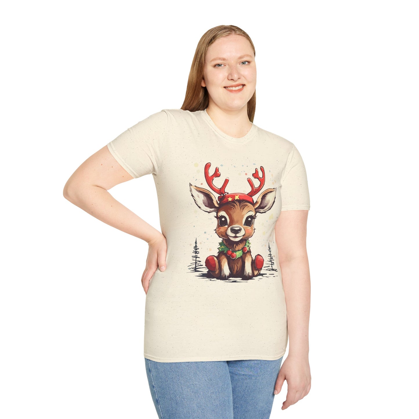 Cute Christmas Deer Holiday Cheer Tee