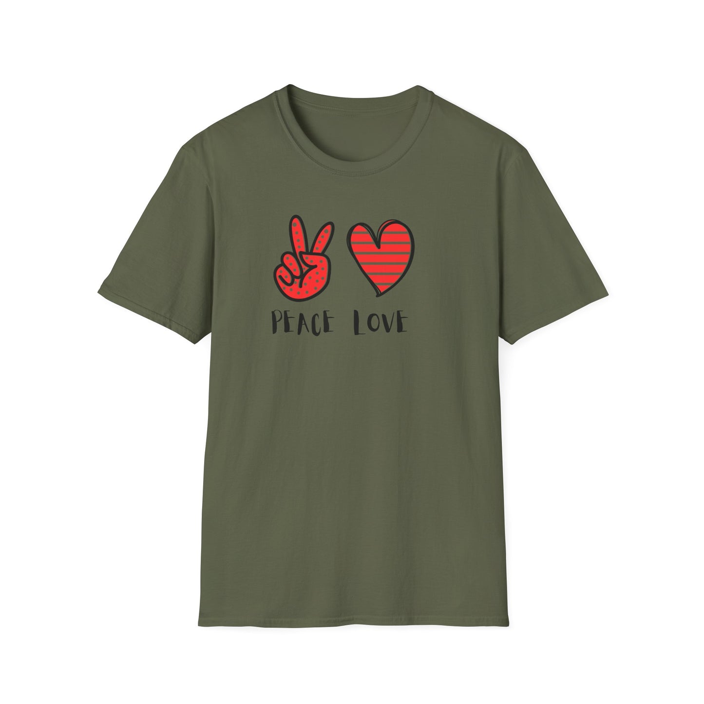 Peace and Love Graphic Unisex T-Shirt