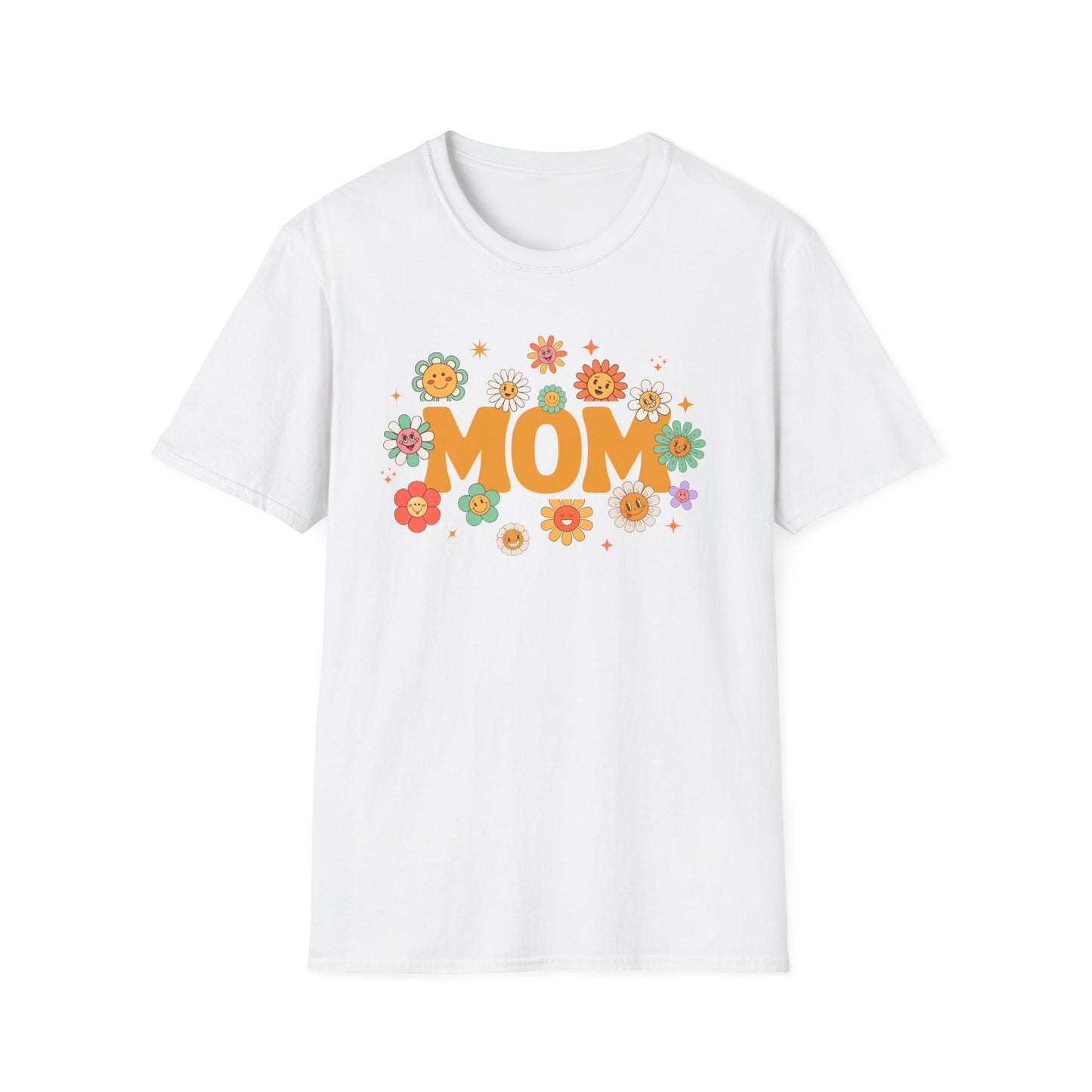 Flower Power Mom T-Shirt | Softstyle Tee for Mother's Day & Every Day