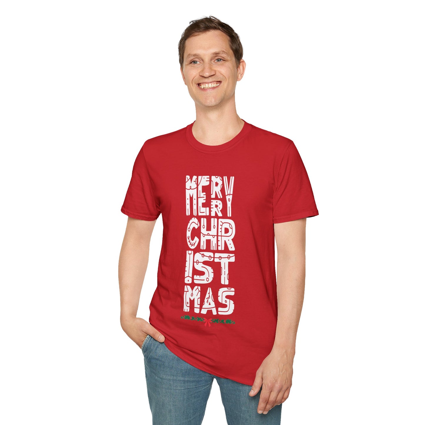 Merry Christmas Eye-Catching Graphic Unisex Tee